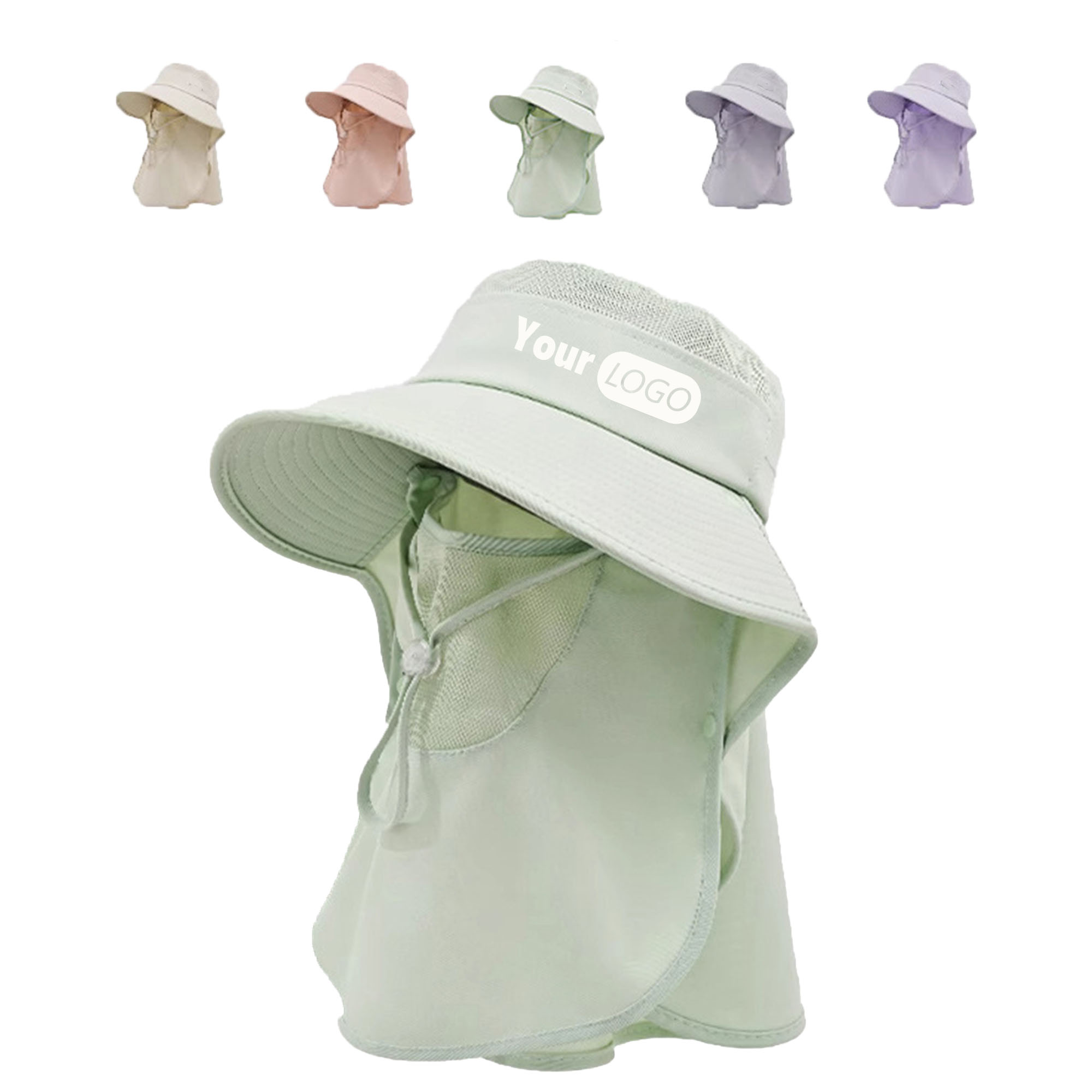 Wide Brim UV Protective Hat with Ventilated Face Cover 8