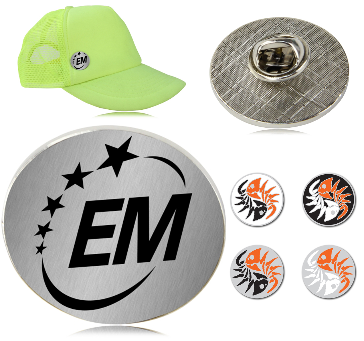 Round Enamel Metal Lapel Pin