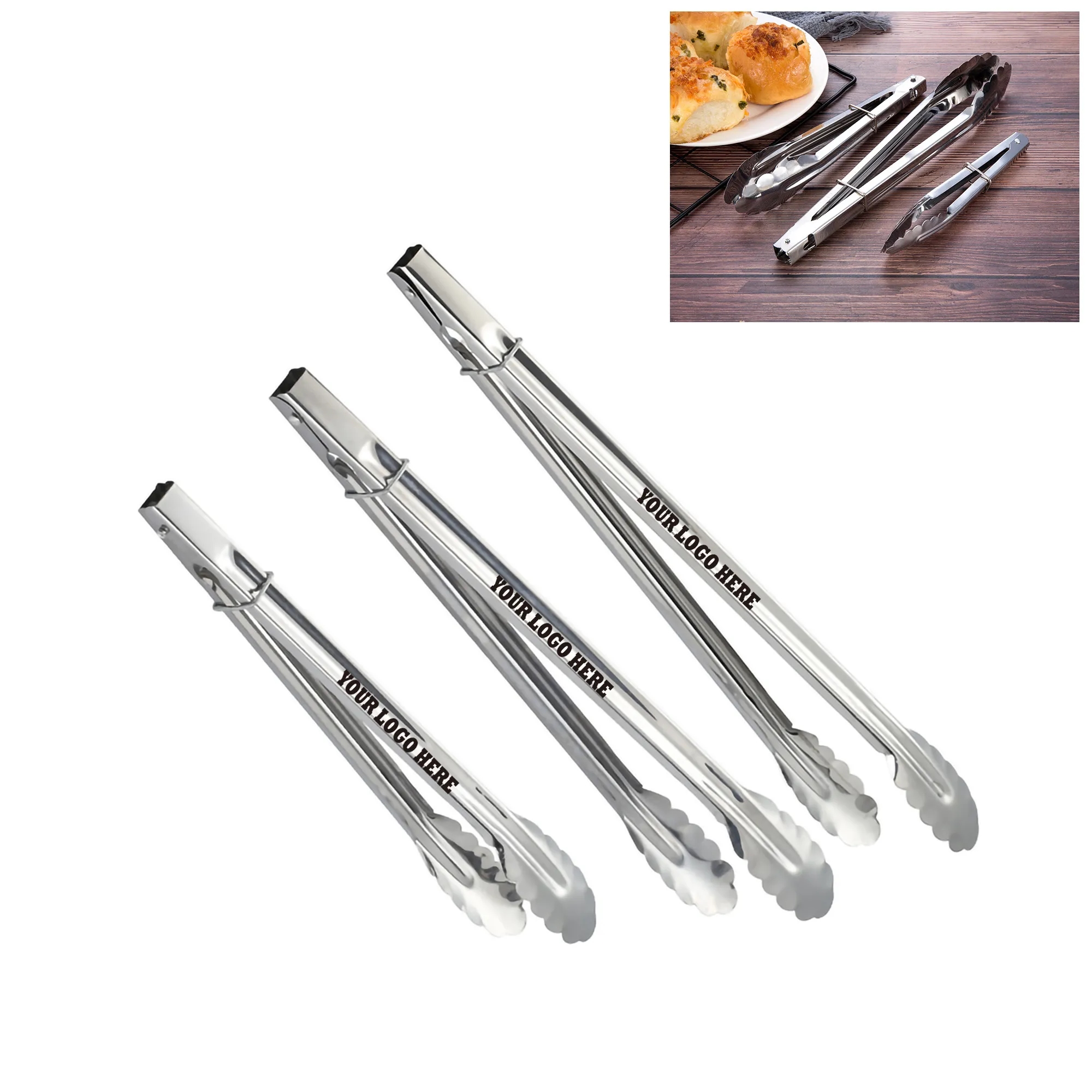 BBQ Grilling Stainless Steel Food Tongs MOQ50 4