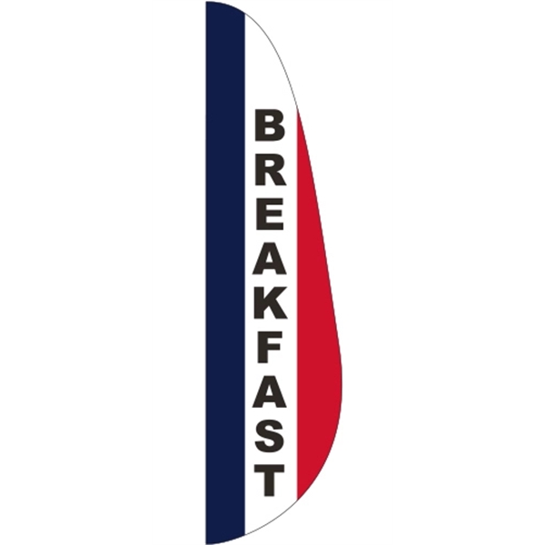 3' x 15' Message Feather Flag - Breakfast