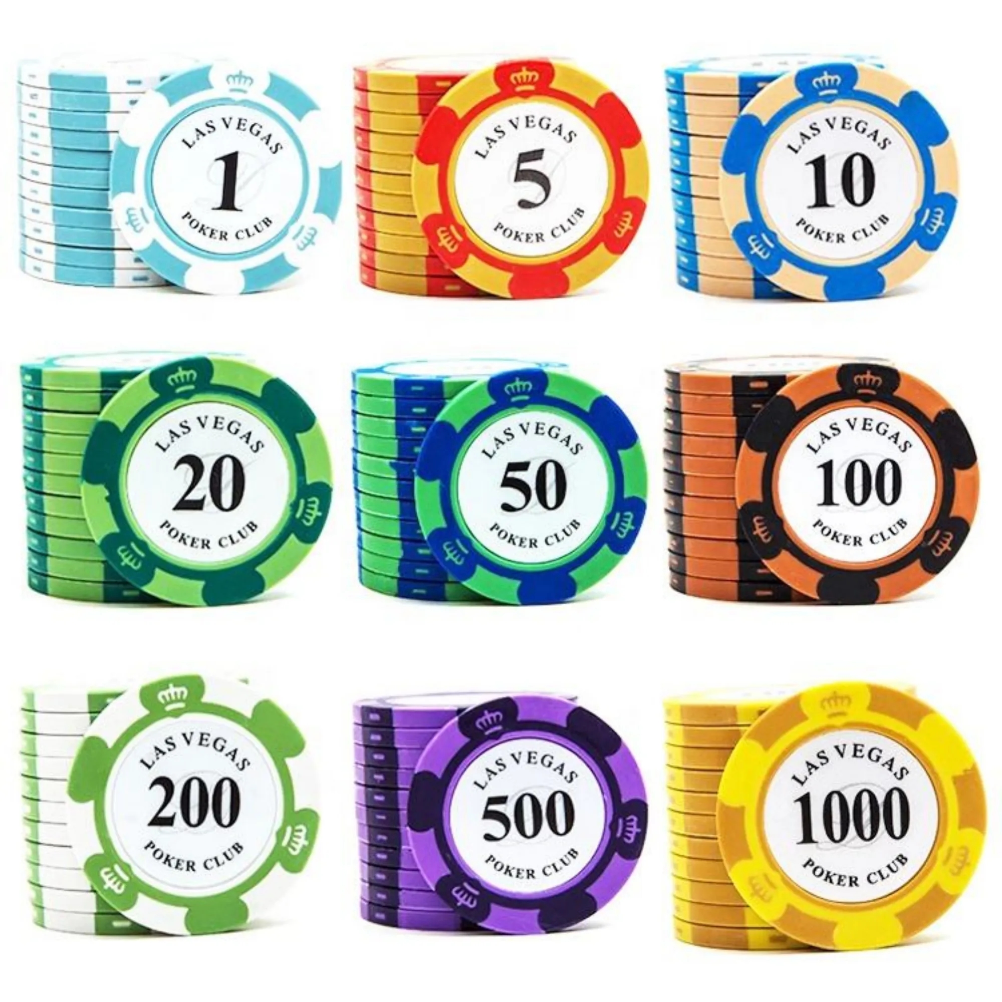 MOQ100PCS Custom Logo The Art of Plastic Poker Chip Stacking 6