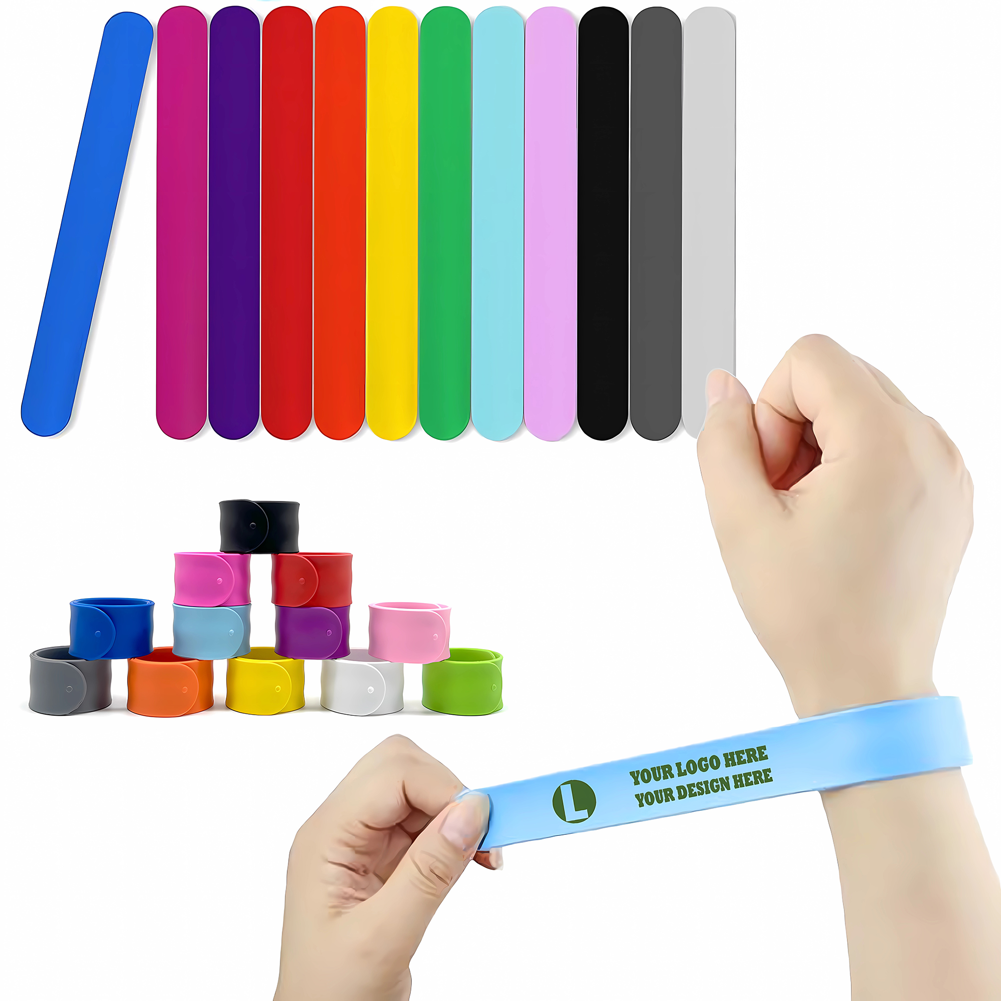 Customizable Silicone Snap Circle Wristband 3