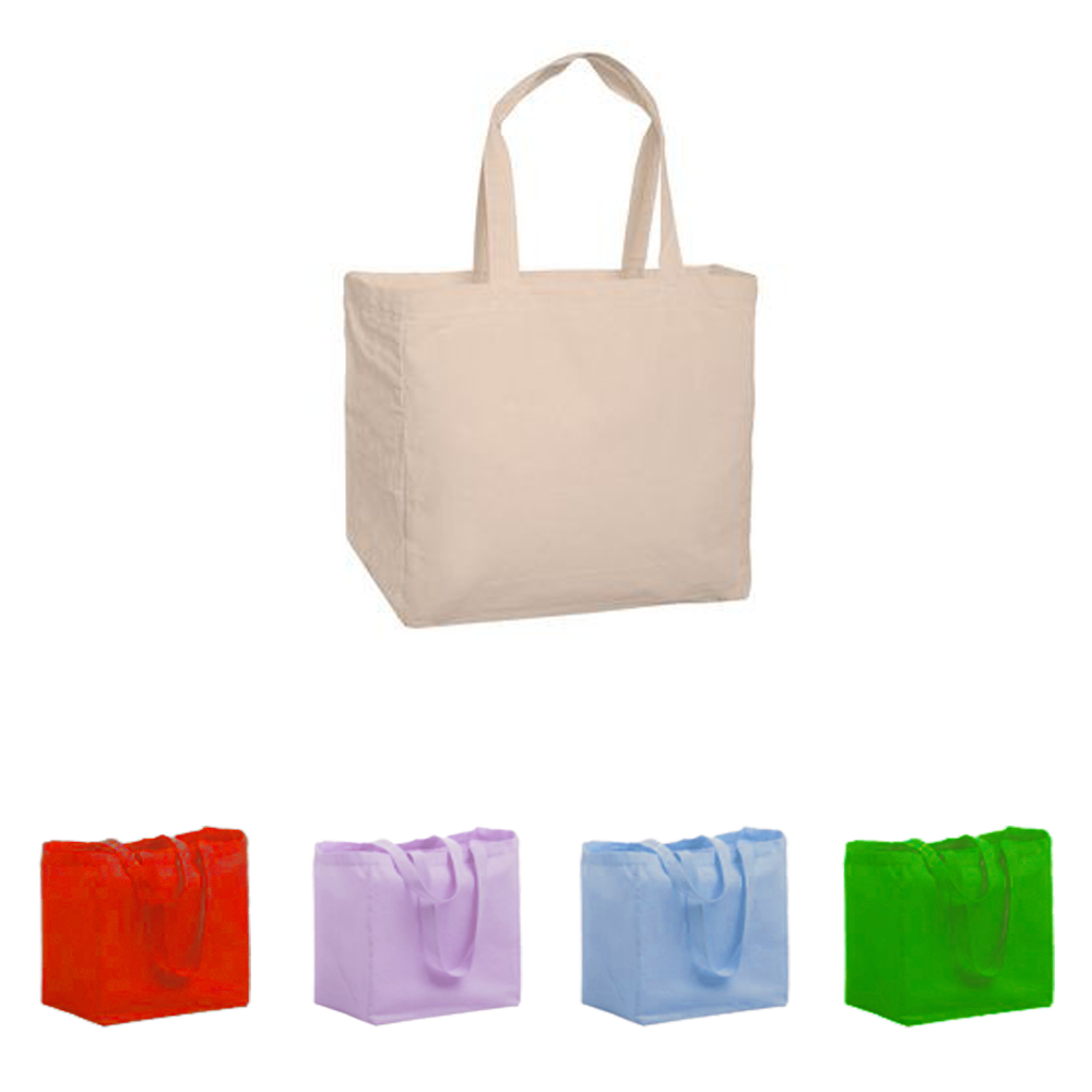 Poly-Cotton Canvas Grocery Tote Bag, custom tote bag with logo imprint 15