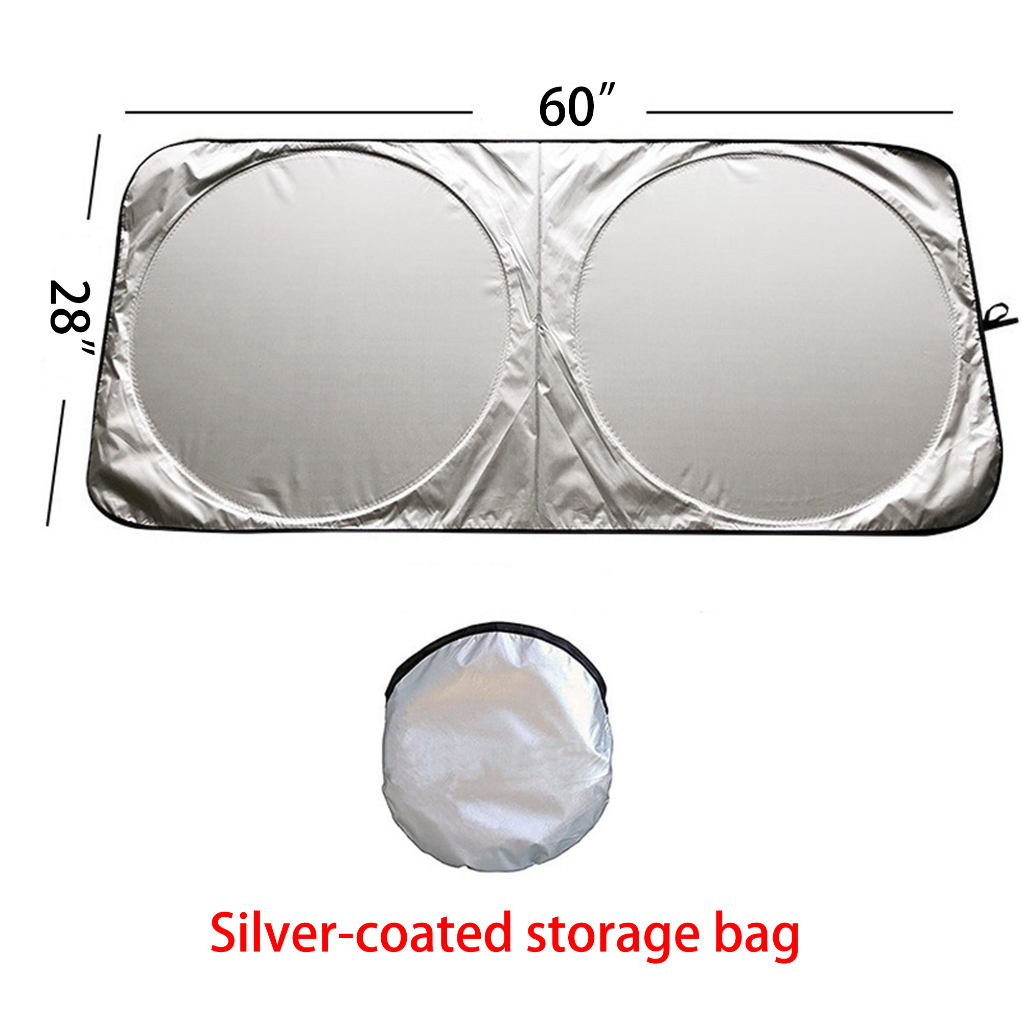Automotive Summer Sunshade Dual Circle Windshield 5
