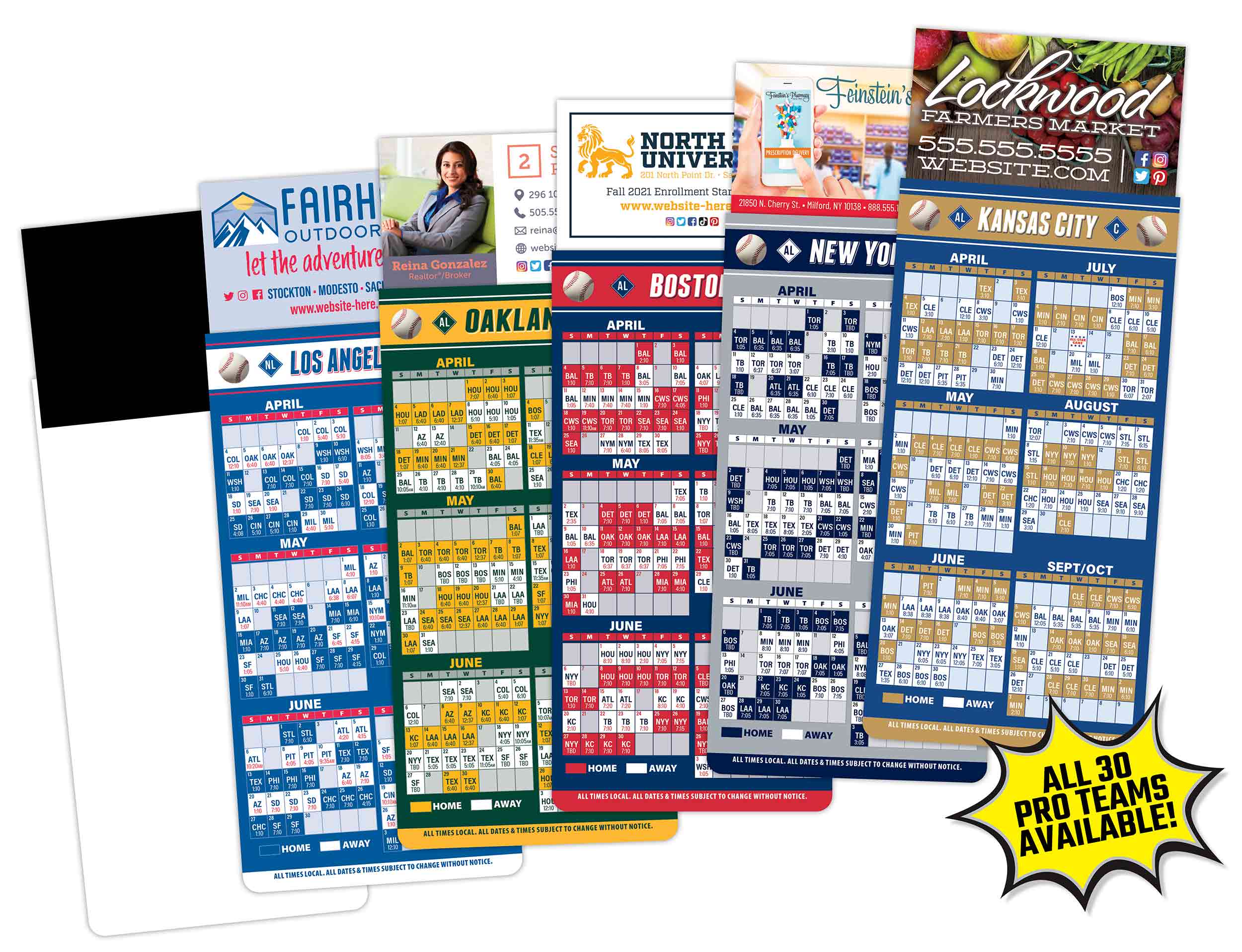 Magna-Card Business Card Magnet - Baseball Schedules (3.5 x 9)