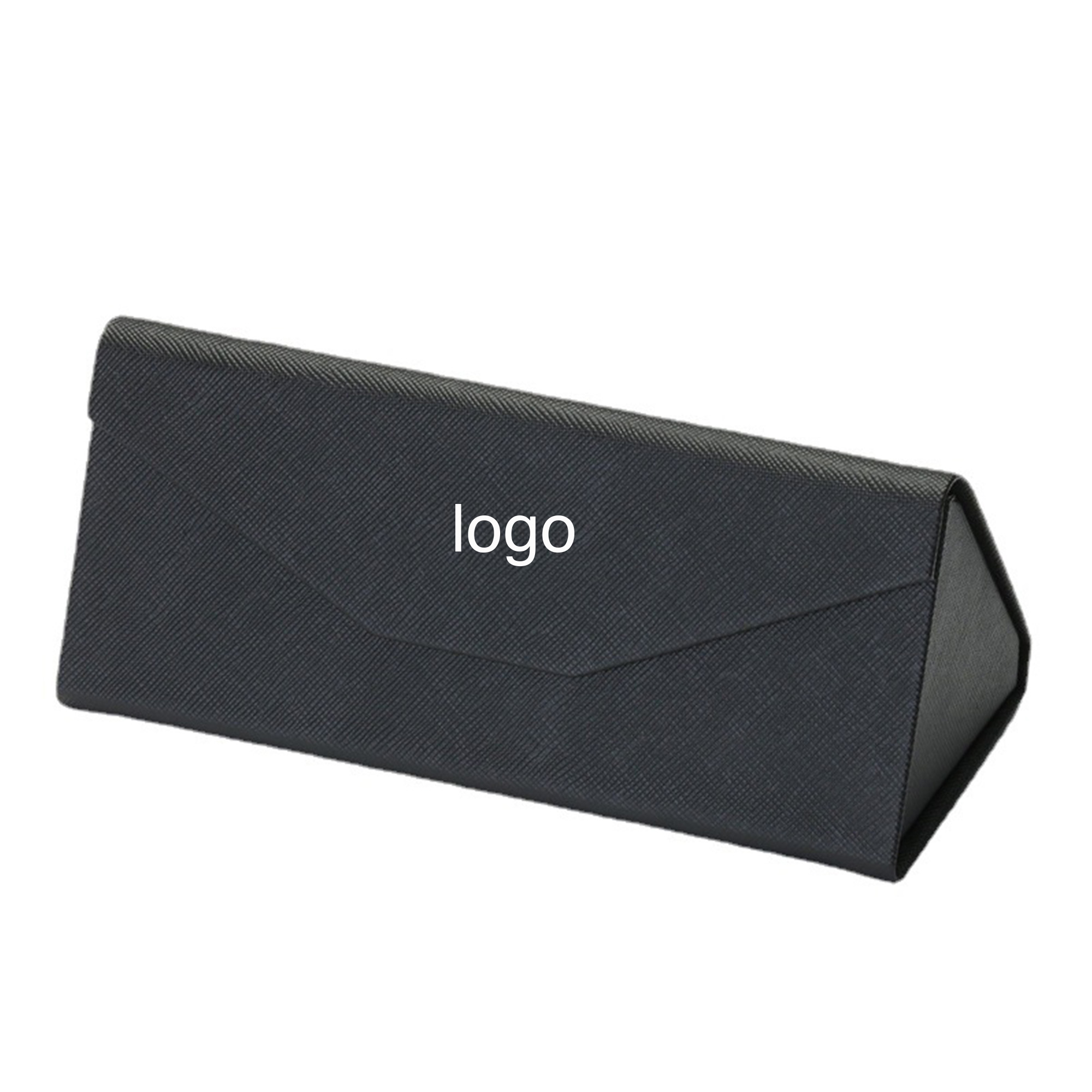 Triangle Eco Leather Magnetic Folding Hard Case for Sunglasses Eyeglasses 2