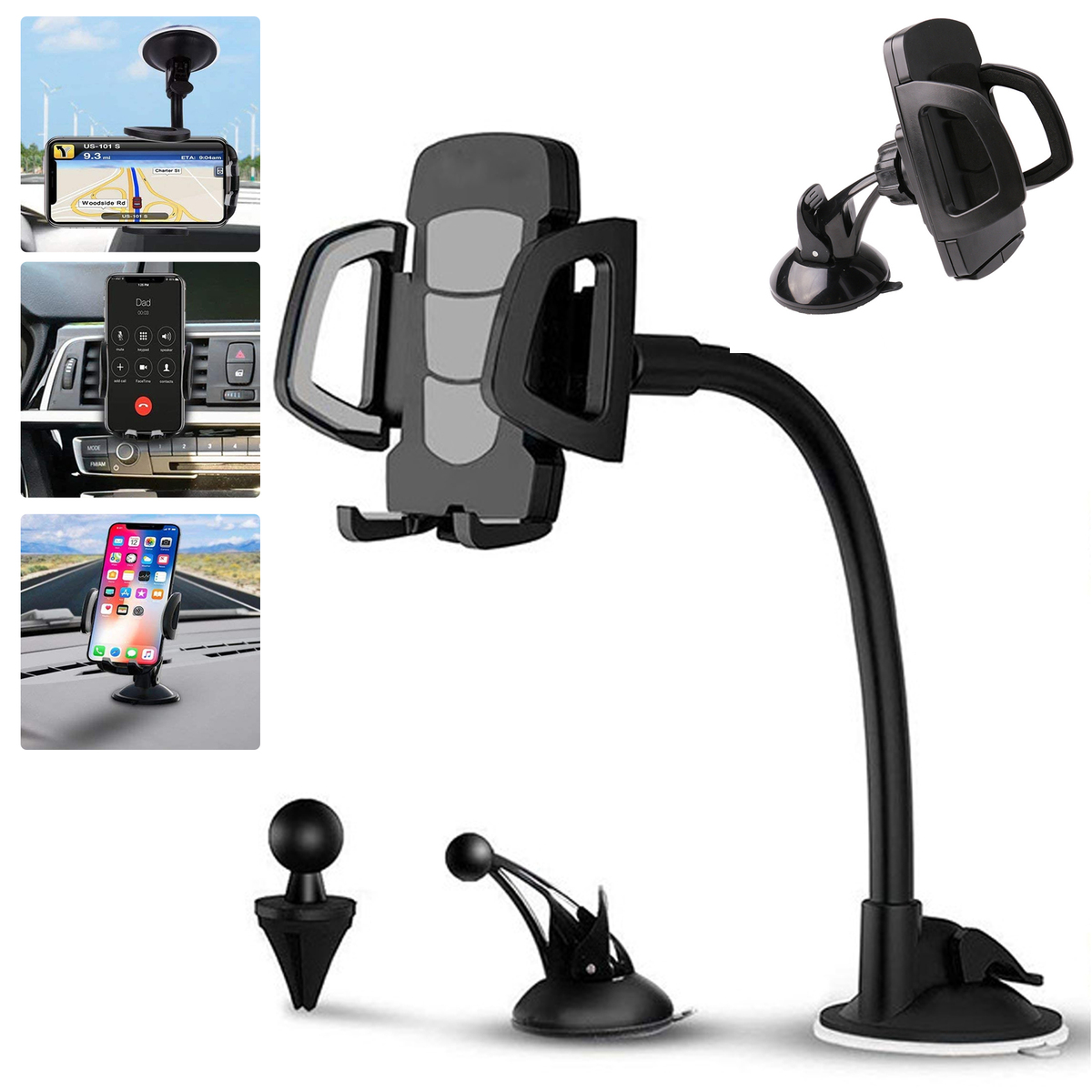 3 in 1 Universal Car Phone Holder