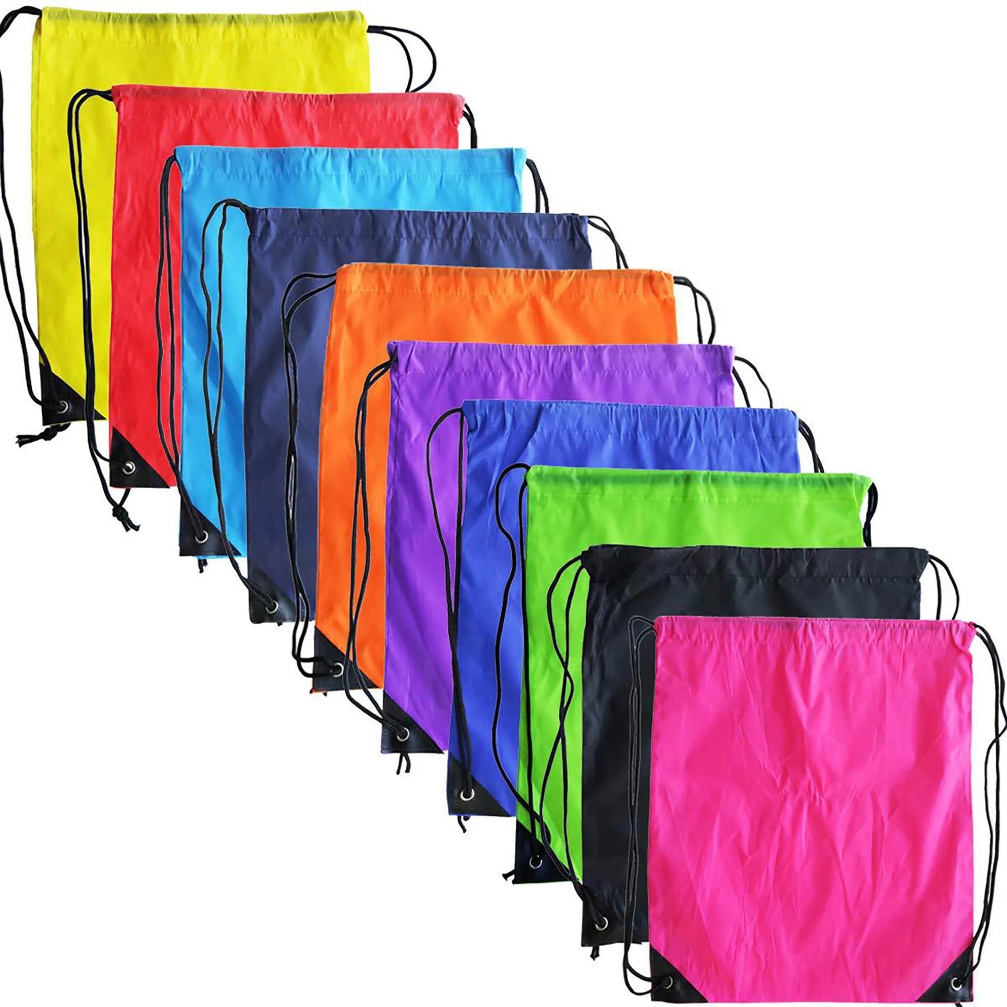 Moq 50 Pcs Drawstring Backpack Bulk Sport Bags Cinch Sack 9