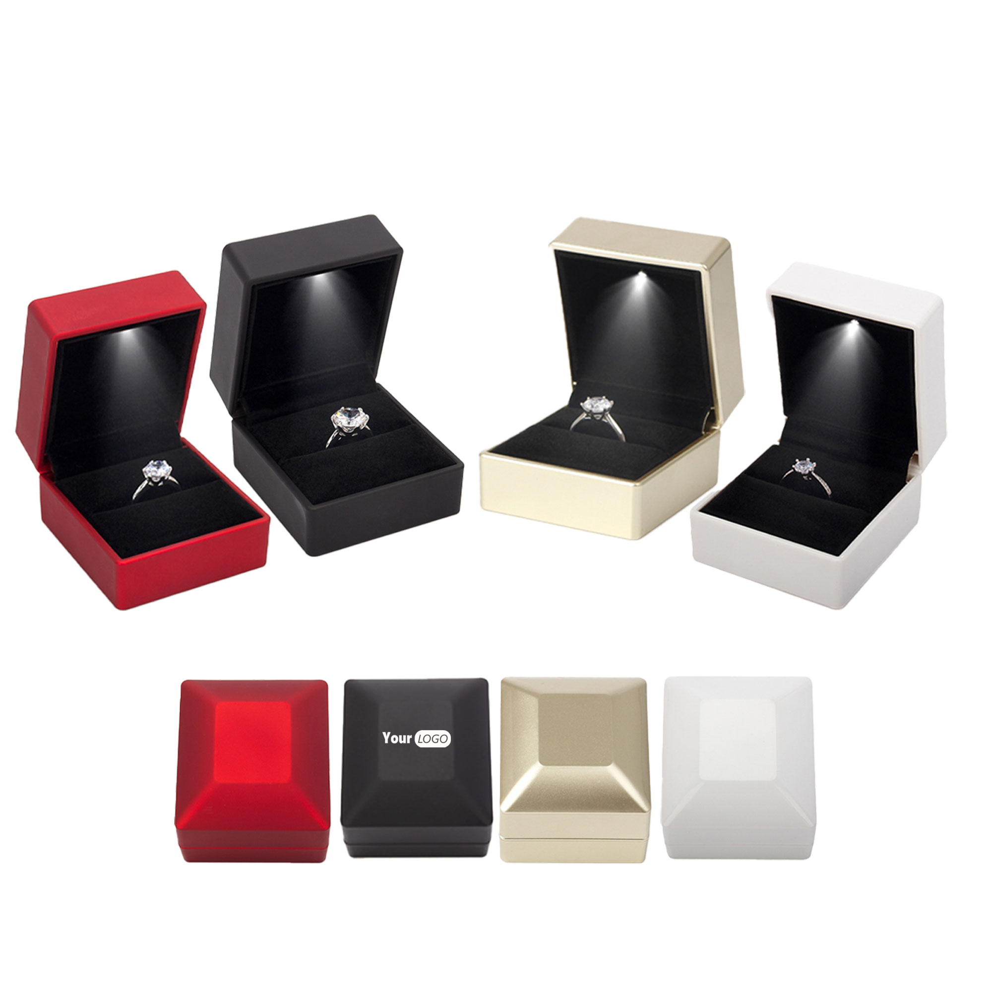 LED Light High-end Jewelry Ring Box 9