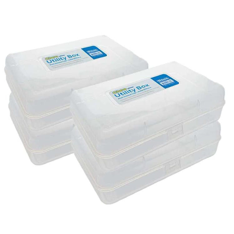 Multipurpose Pencil Box - 8" Clear 3