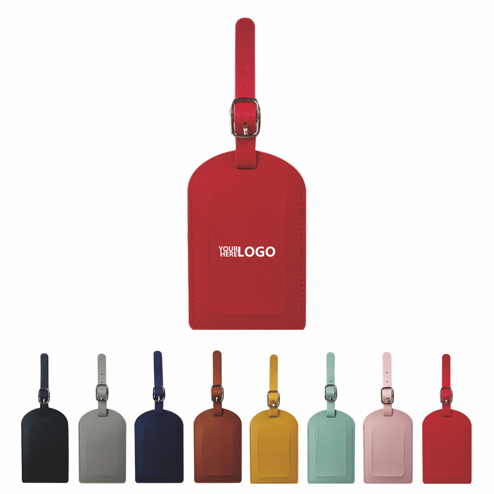 Durable PU Leather Travel Luggage Tag 3