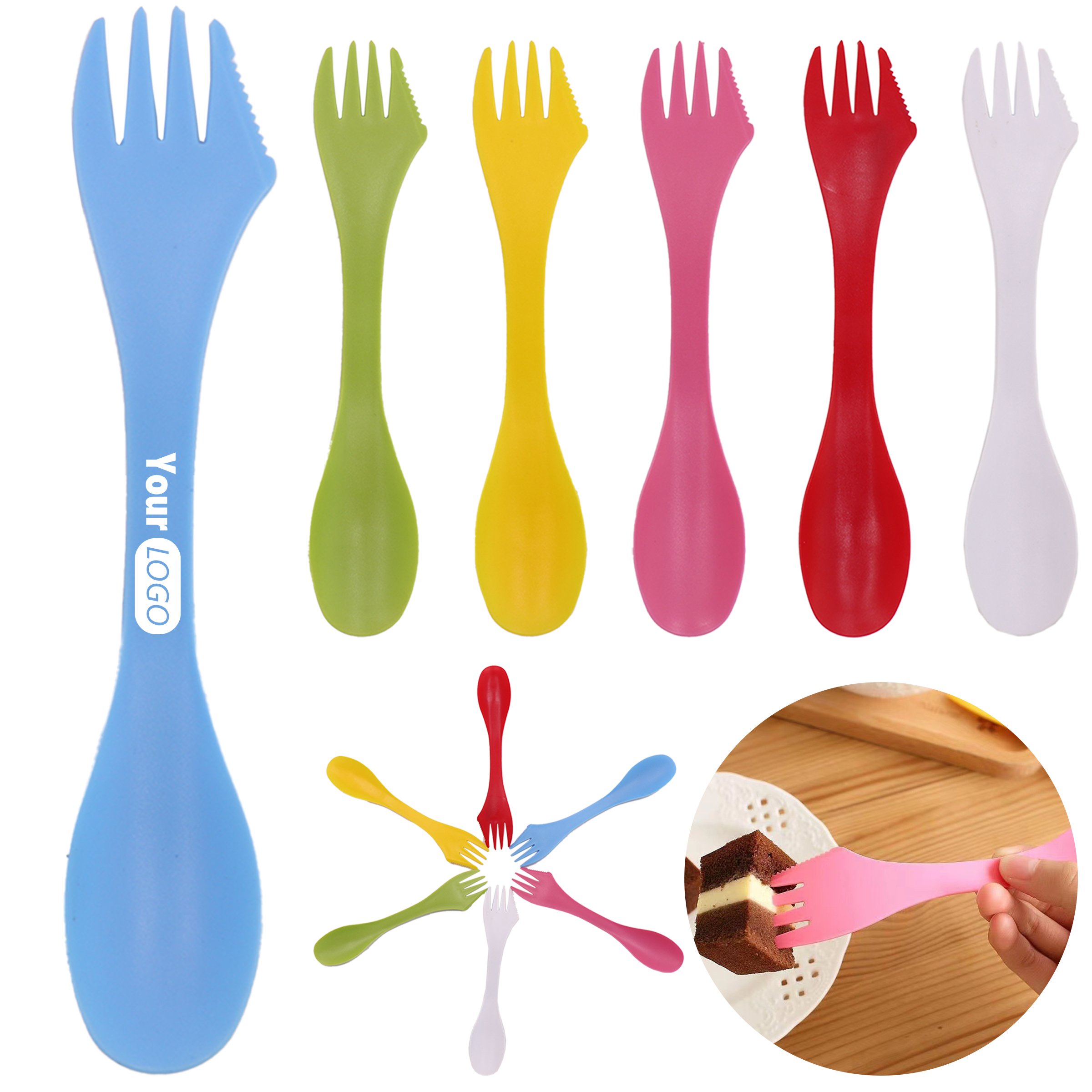 Plastic Double Headed Multifunctional Spoon 11