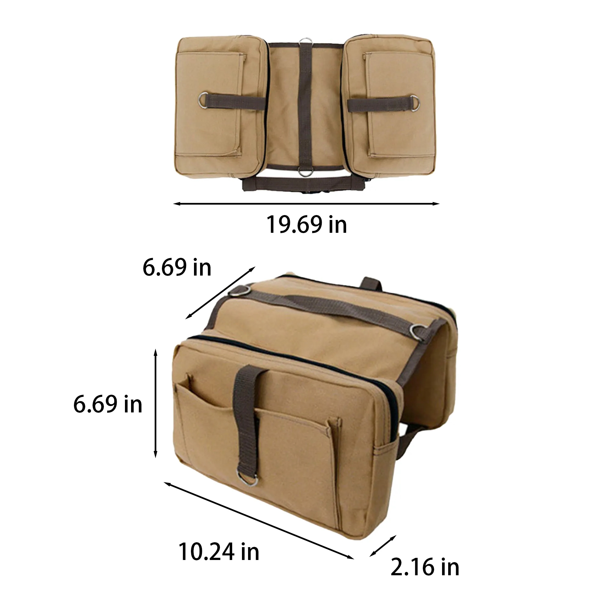 Large Dog Canvas Backpack 8