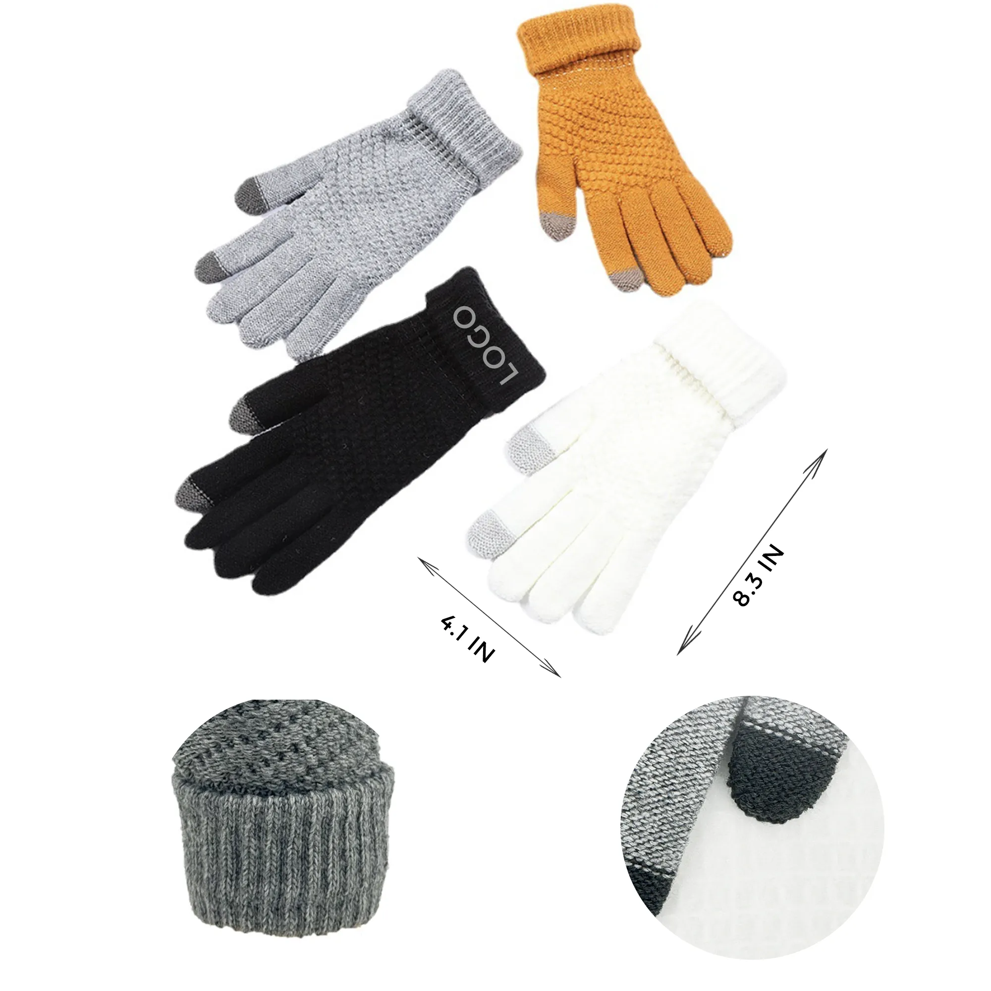 MOQ 10 PCS Touchscreen Thermal Gloves 3