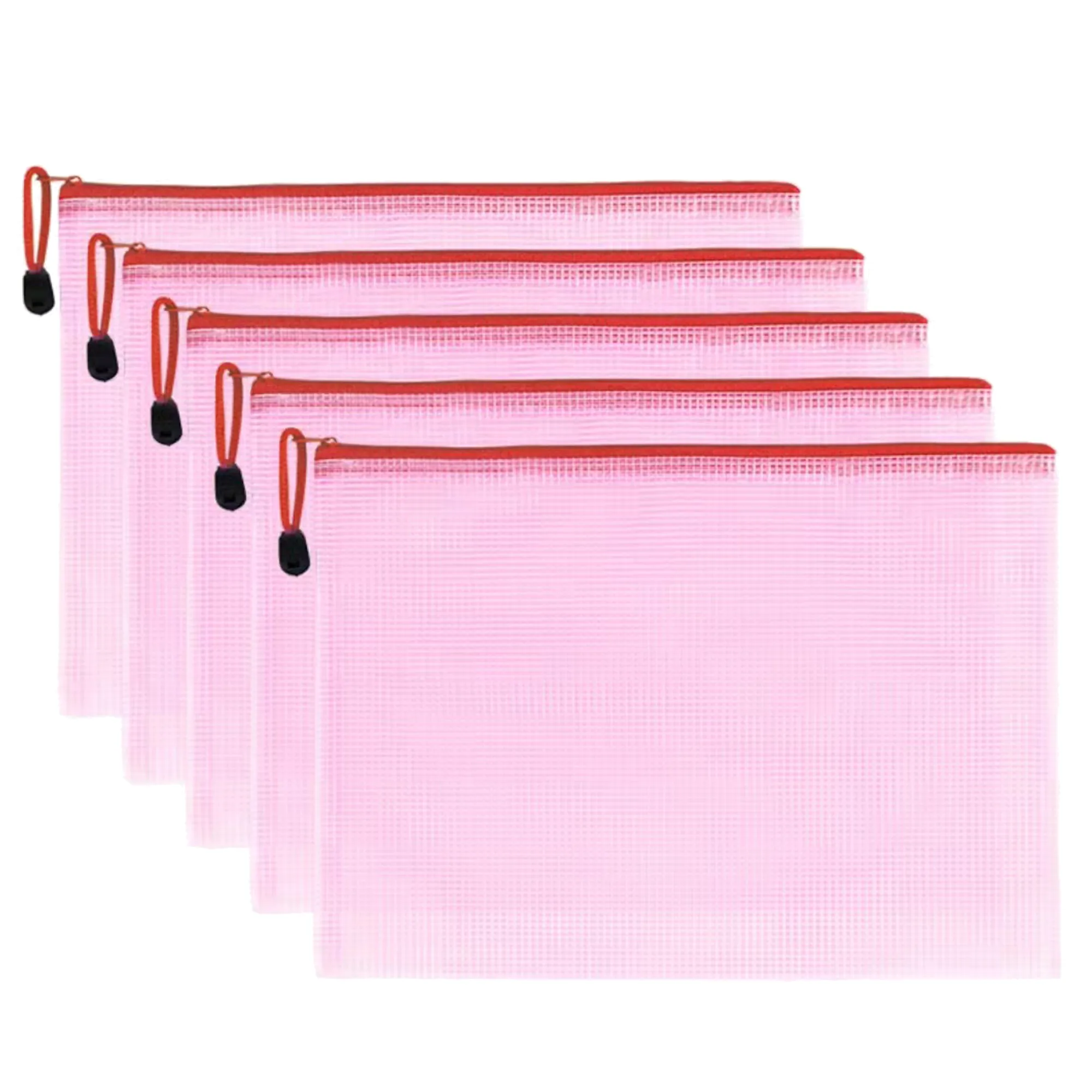 A4 Mesh Document Sleeve File Bag with Zipper 15
