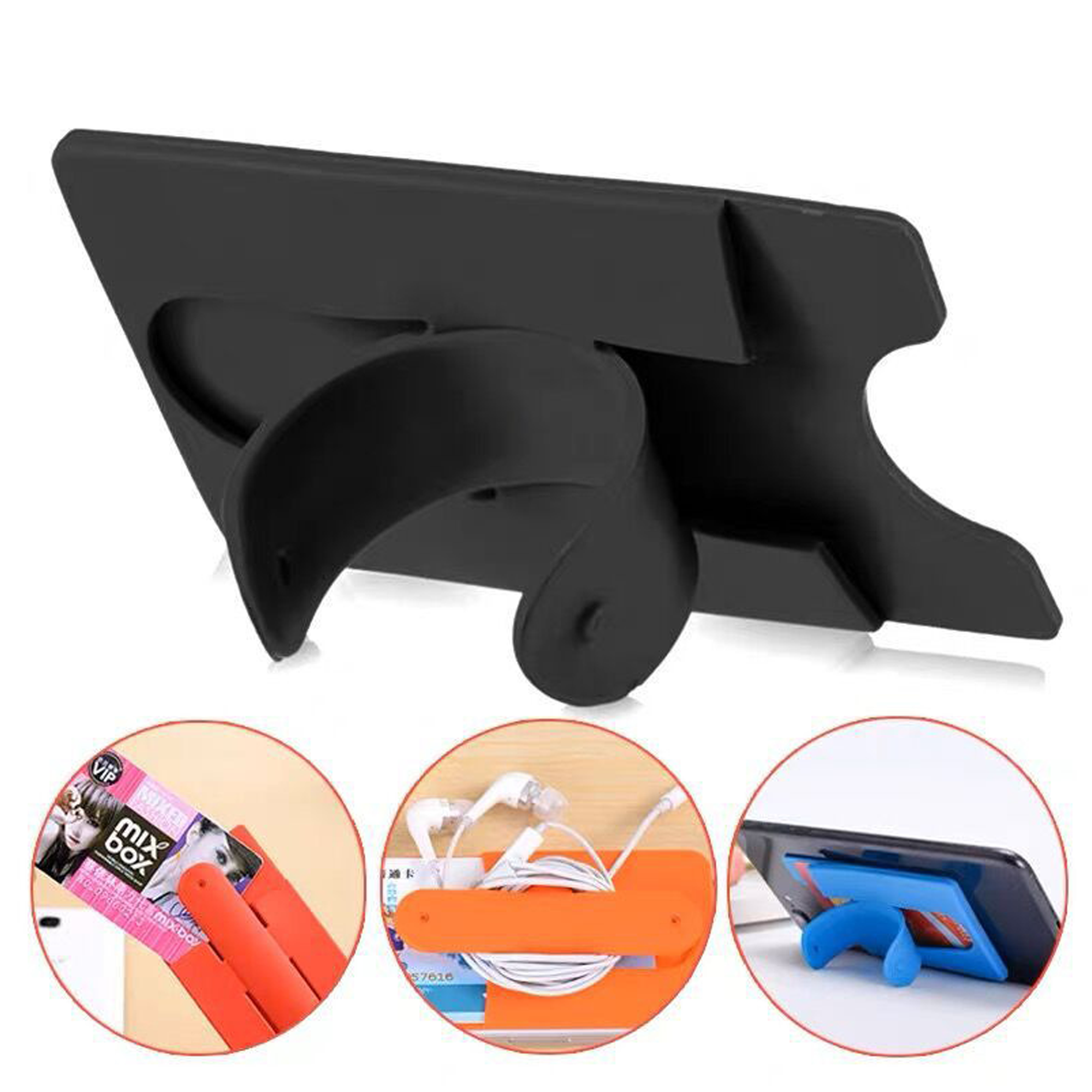 Custom Logo Silicone Phone Grip Stand and Card Slot 4