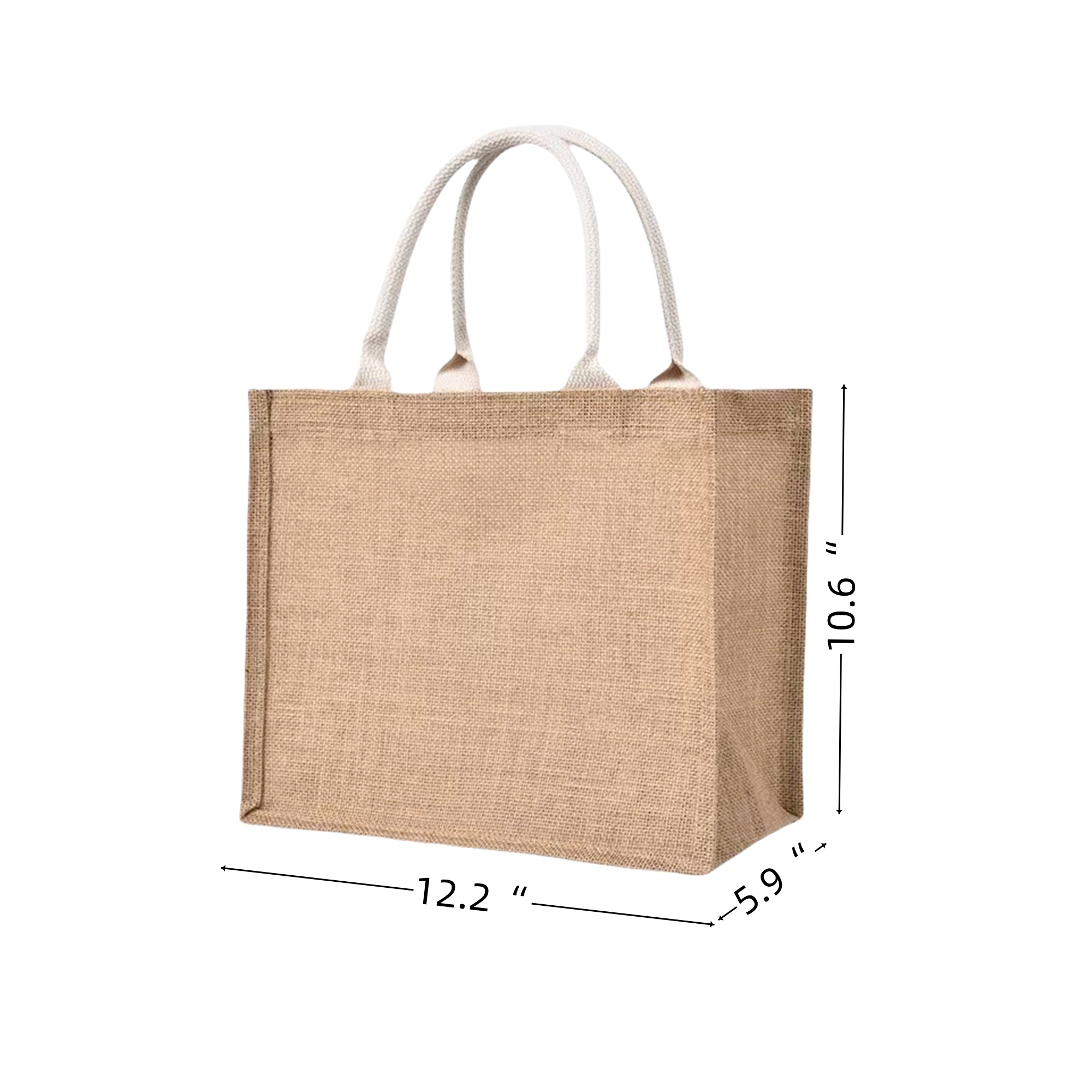 Reusable Jute Burlap Tote Bag 5