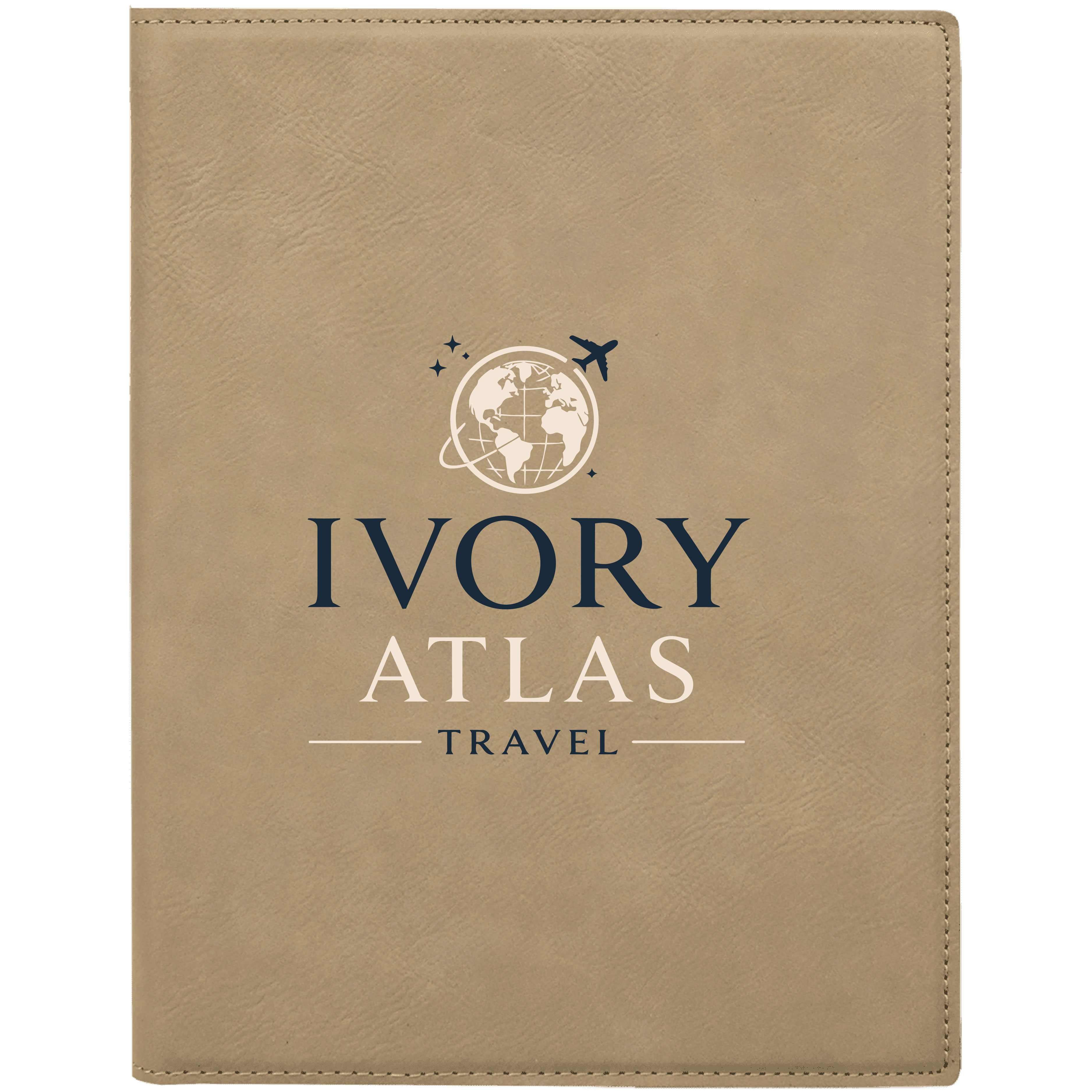 7" x 9" Leatherette Light Brown Portfolio