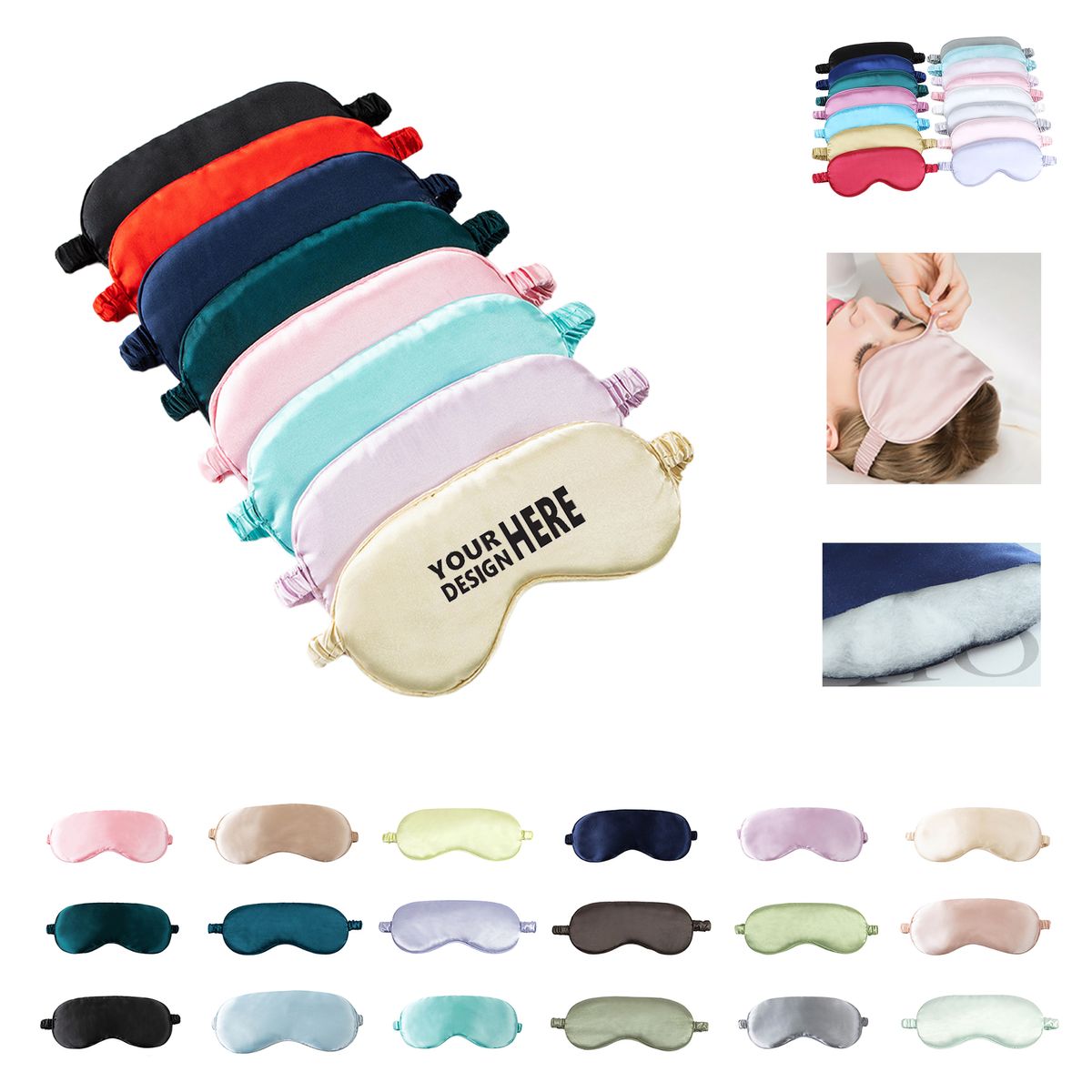 Soft Imitation Silk Sleep Masks 2