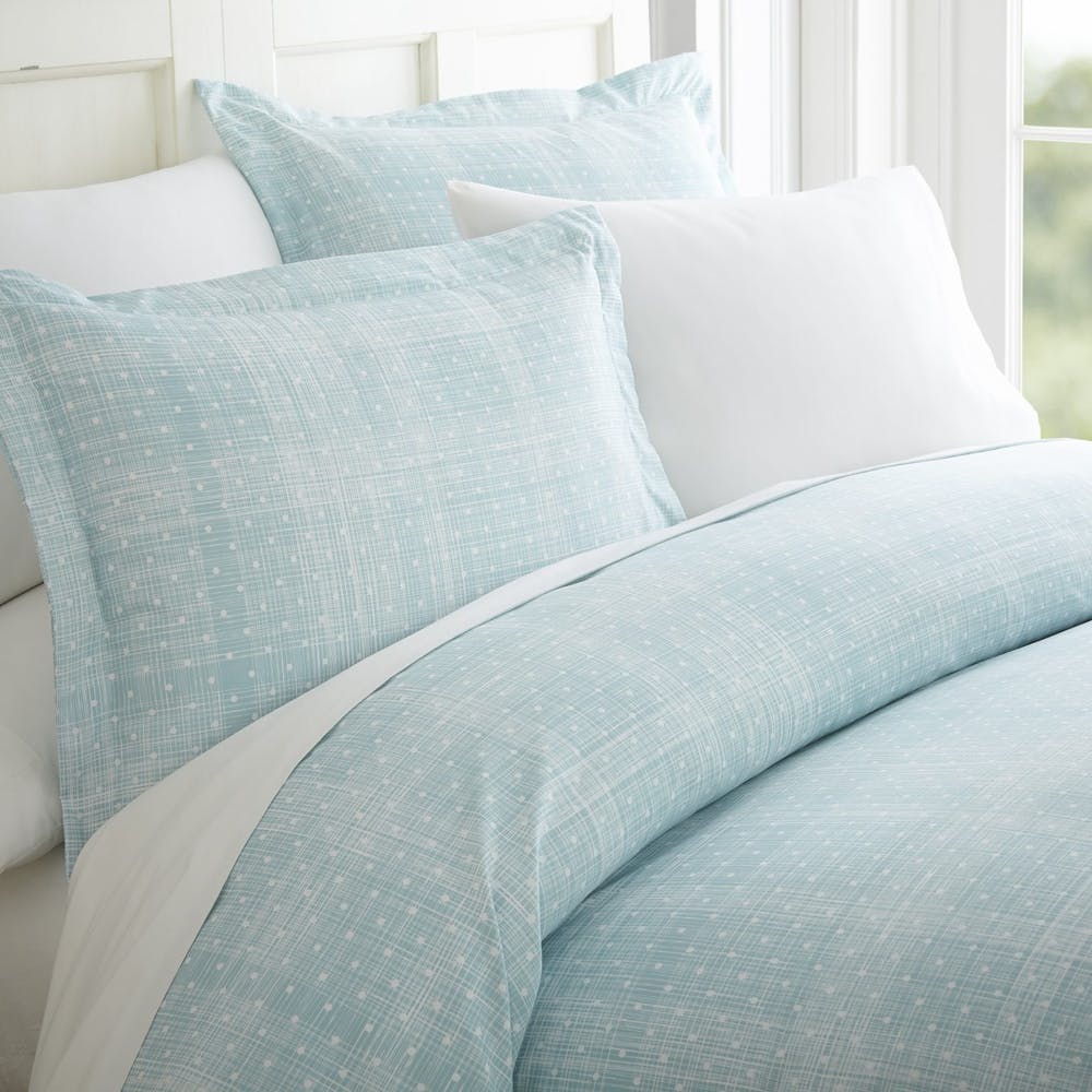 Duvet Cover Sets - Aqua Polka Dot Twin 2 Piece 3