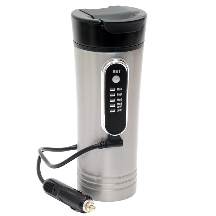 12Volt 15 oz. Premium Heated Travel Mug RP0719 Incentive Associates