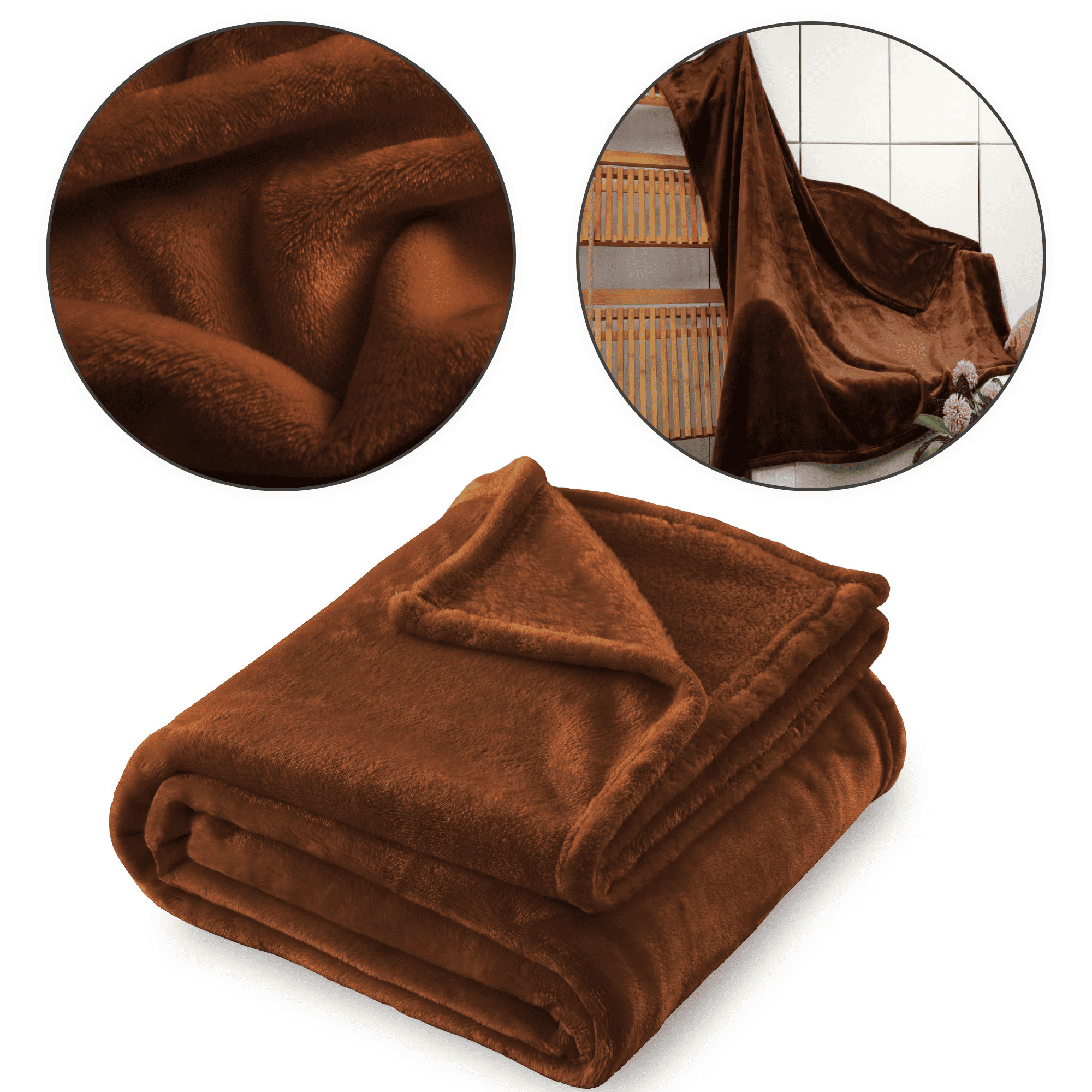 Custom Logo Double-Sided Flannel Throw Blanket 4