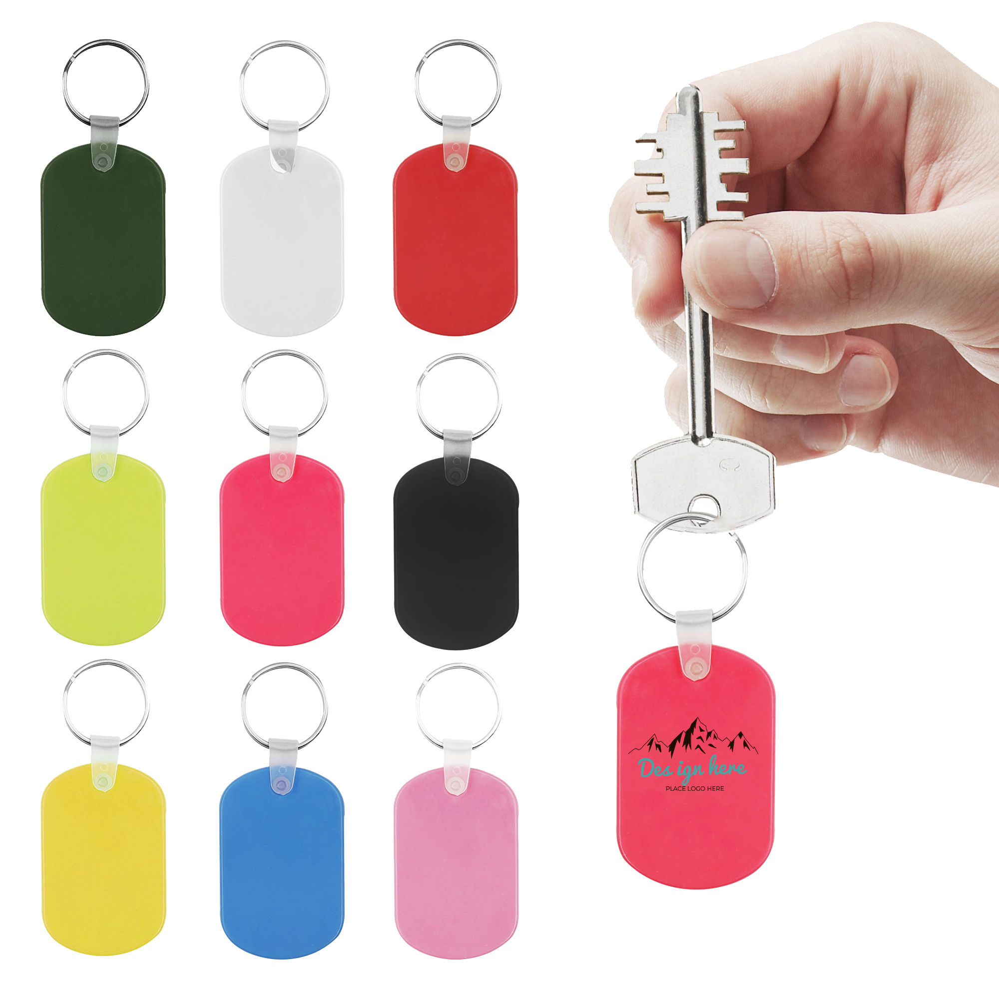 Custom Oval Keychain PVC Holder 5