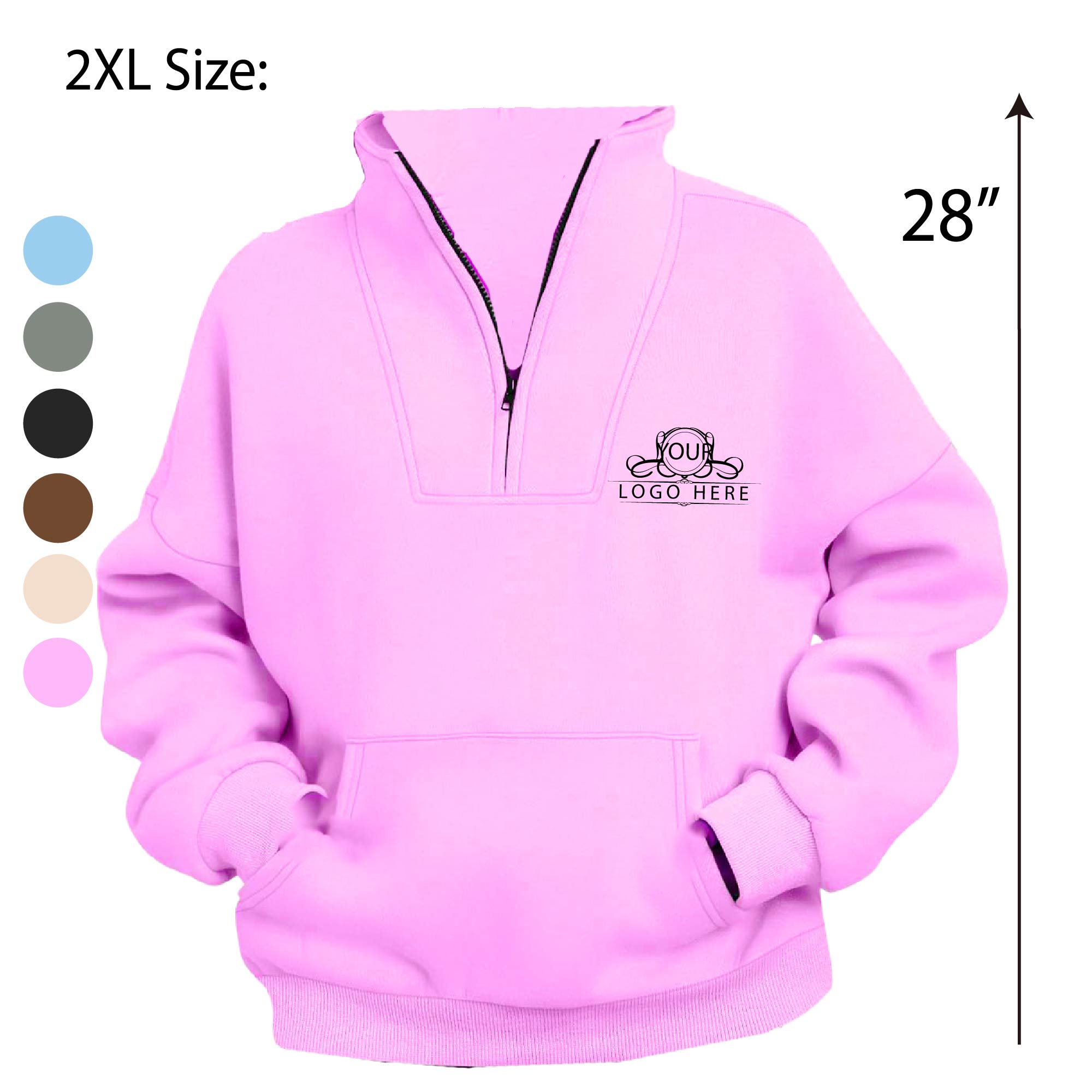 Freestyle Half-Zip Pullover, custom hoodie or sweatshirt with logo imprint 7