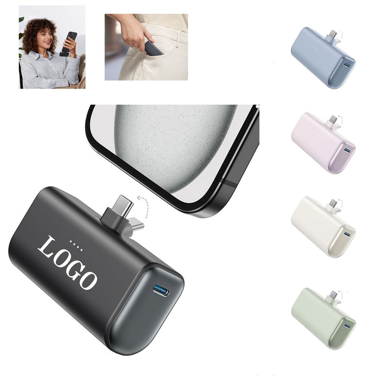 5000mAh Portable Built in USB Power Bank