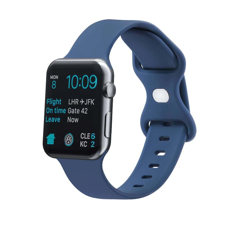 Apple Watch Bands - Abyss Blue Silicone 42mm/44mm/45mm Face 3