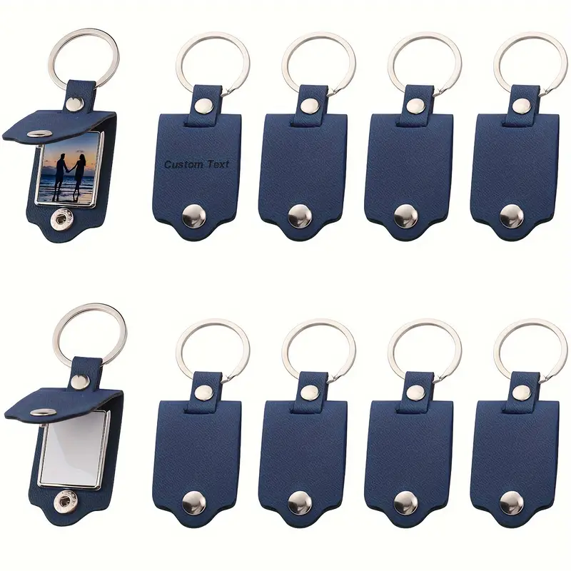 Small PU Leather Photo Clip With Keychain 3