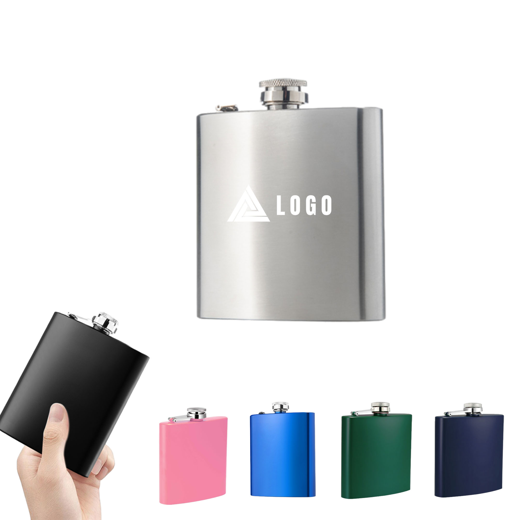 6 OZ Outdoor Stainless Steel Flat Wine Bottle 3