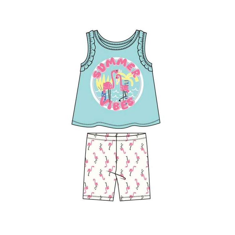 Girls' Bike Short Set - Blue Size 4-6X 3