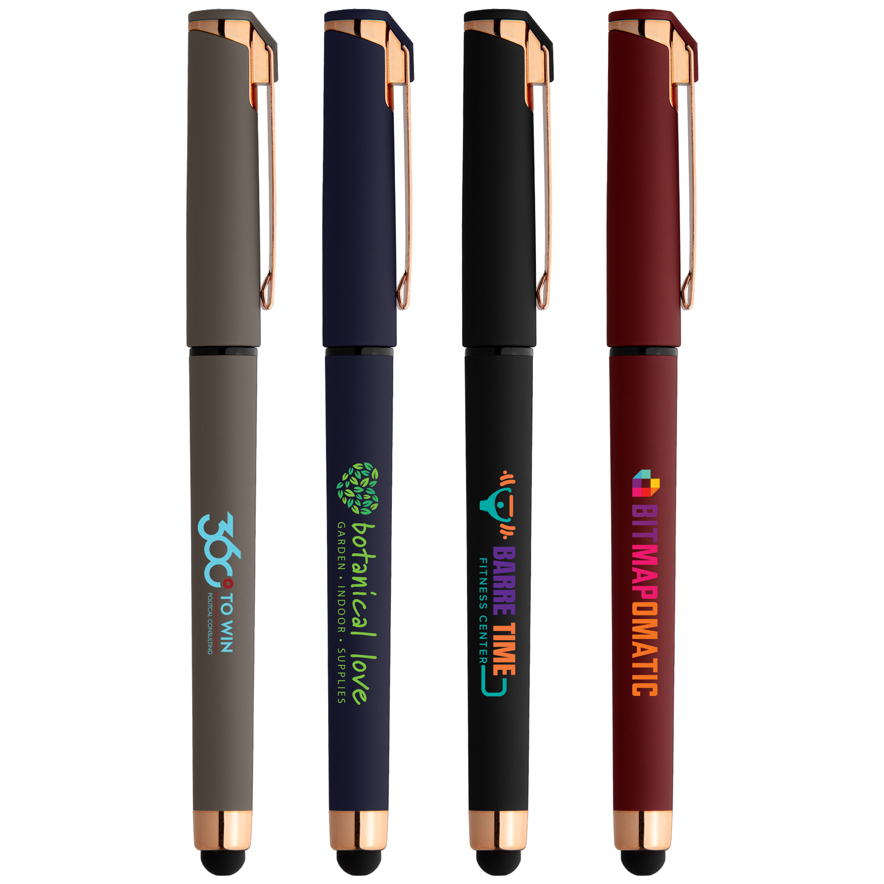 Islander Softy Rose Gold Gel Pen w/ Stylus