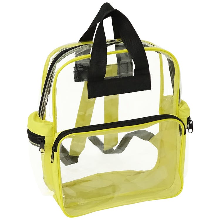 15" Clear Backpacks - Yellow Trim 3