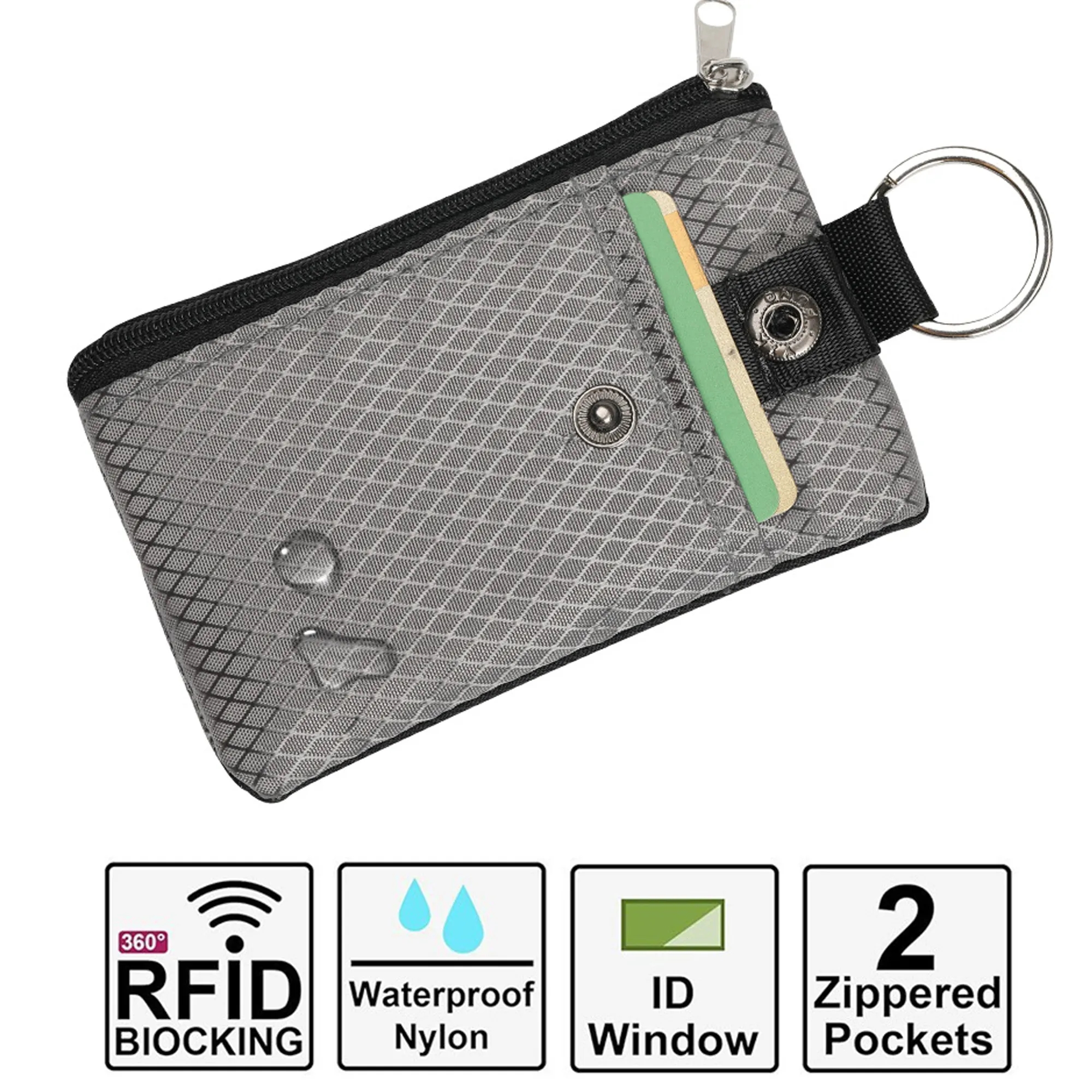 RFID Blocking Waterproof Mini Card Wallet 14