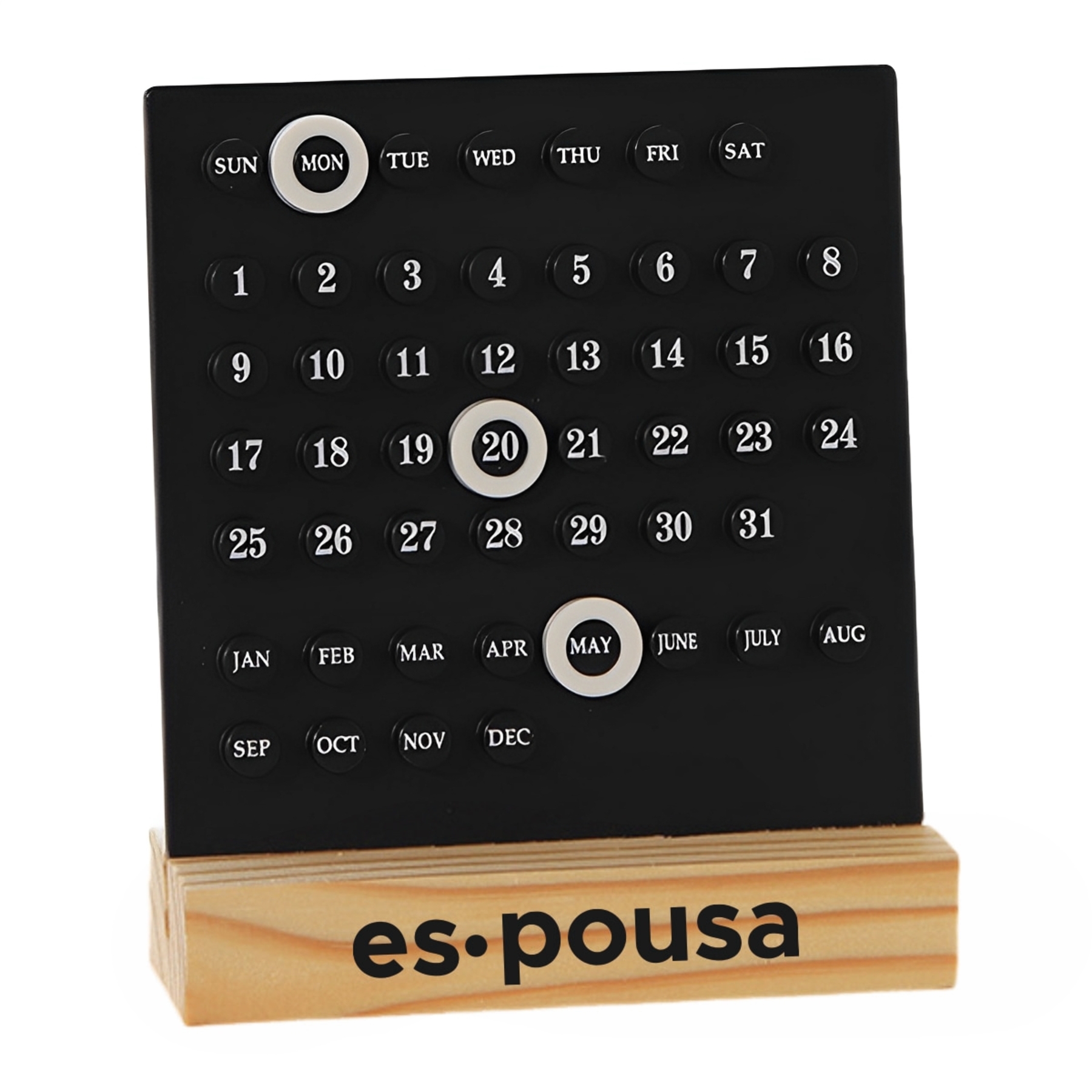 Custom Perpetual Calendar w/ Wooded Stand
