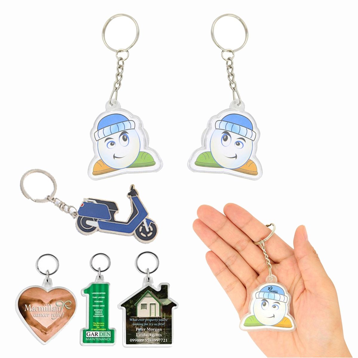 Custom Shap Full Color Double Side Printed Acrylic Keychain
