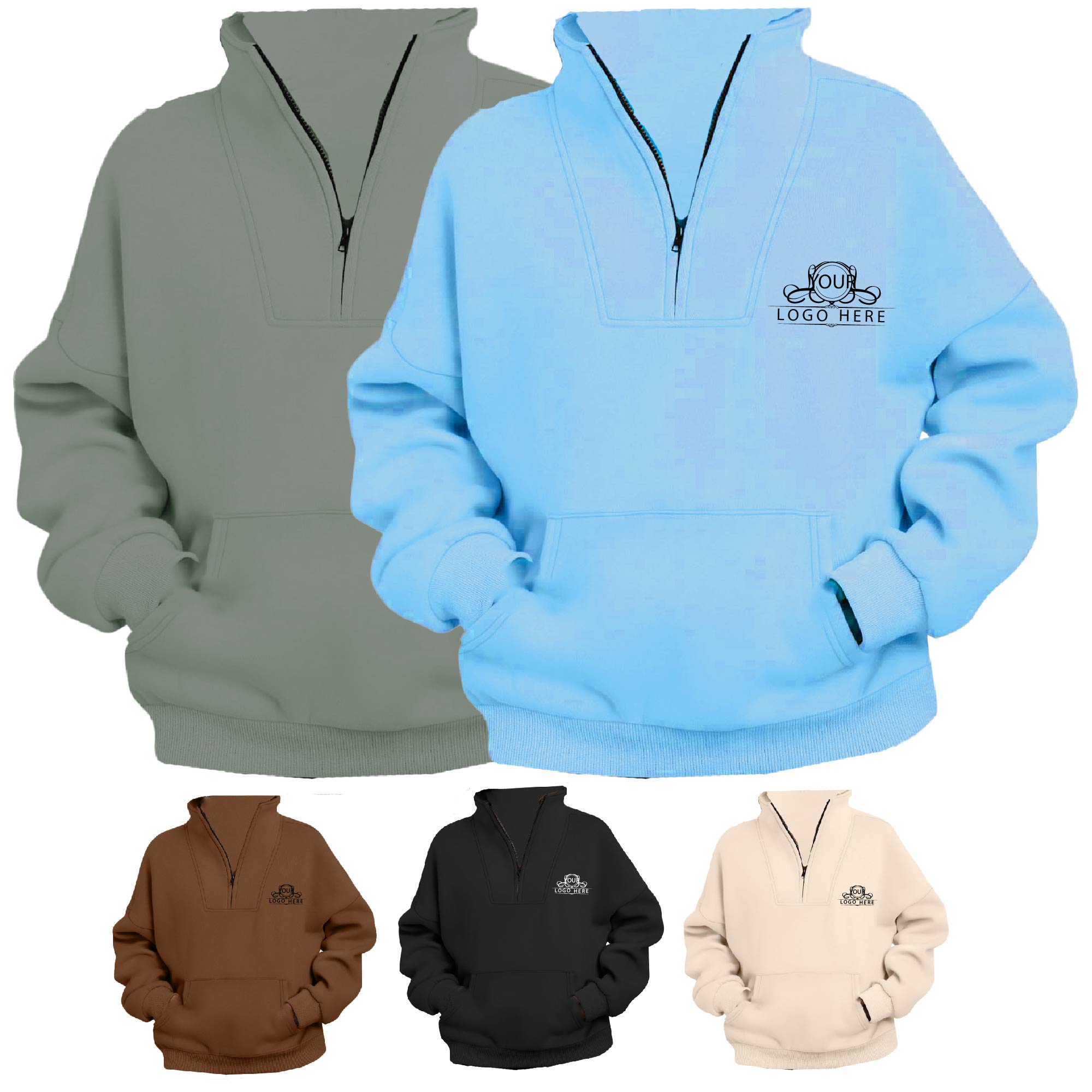 Women's Half Zip Pullover Hoodies Sweatshirts