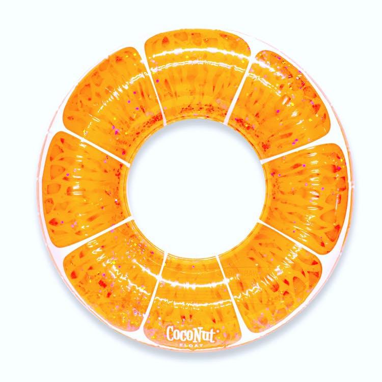 Tangerine Glitter Pool Floats 3