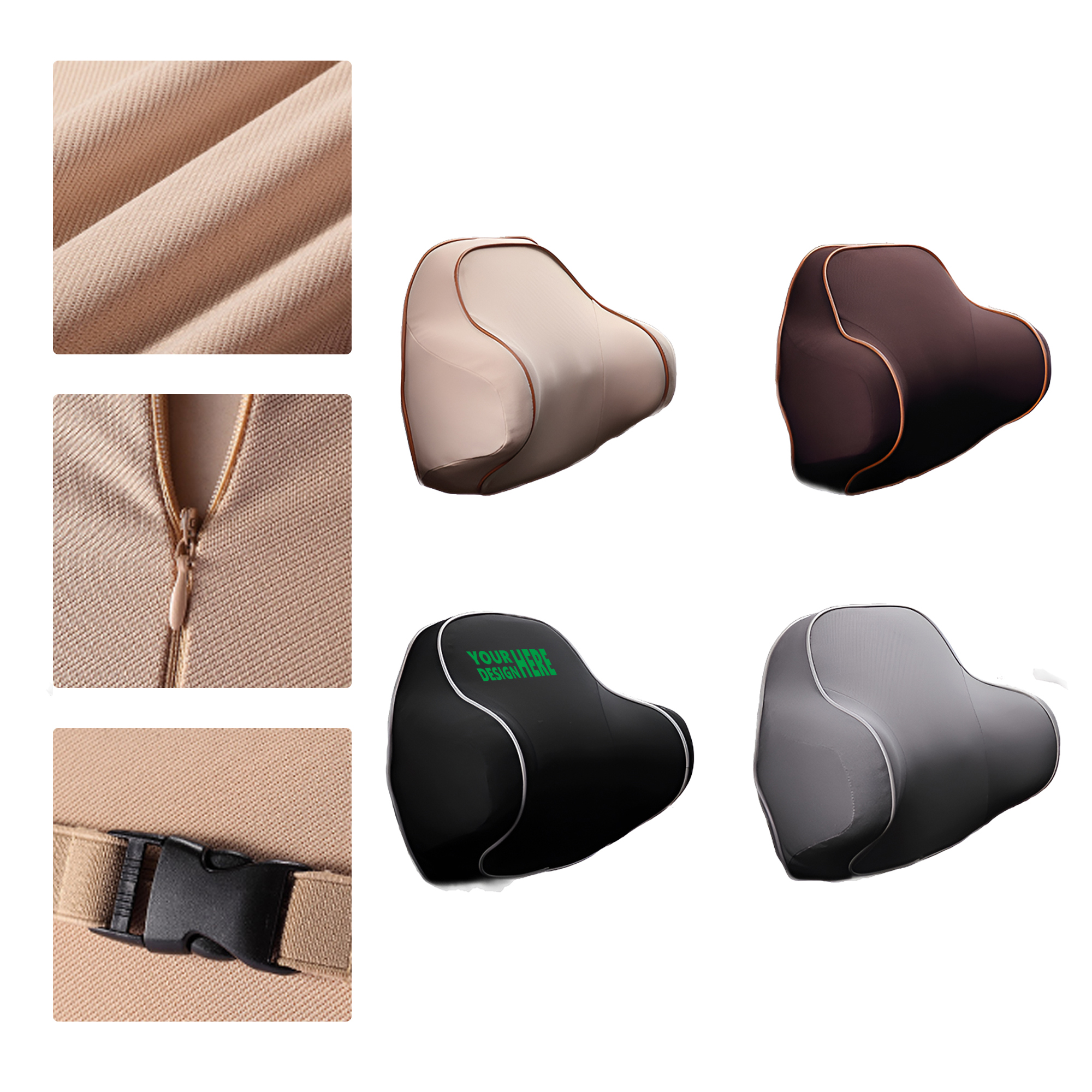 MOQ 50 Memory Foam Car Neck Support Pillow 3