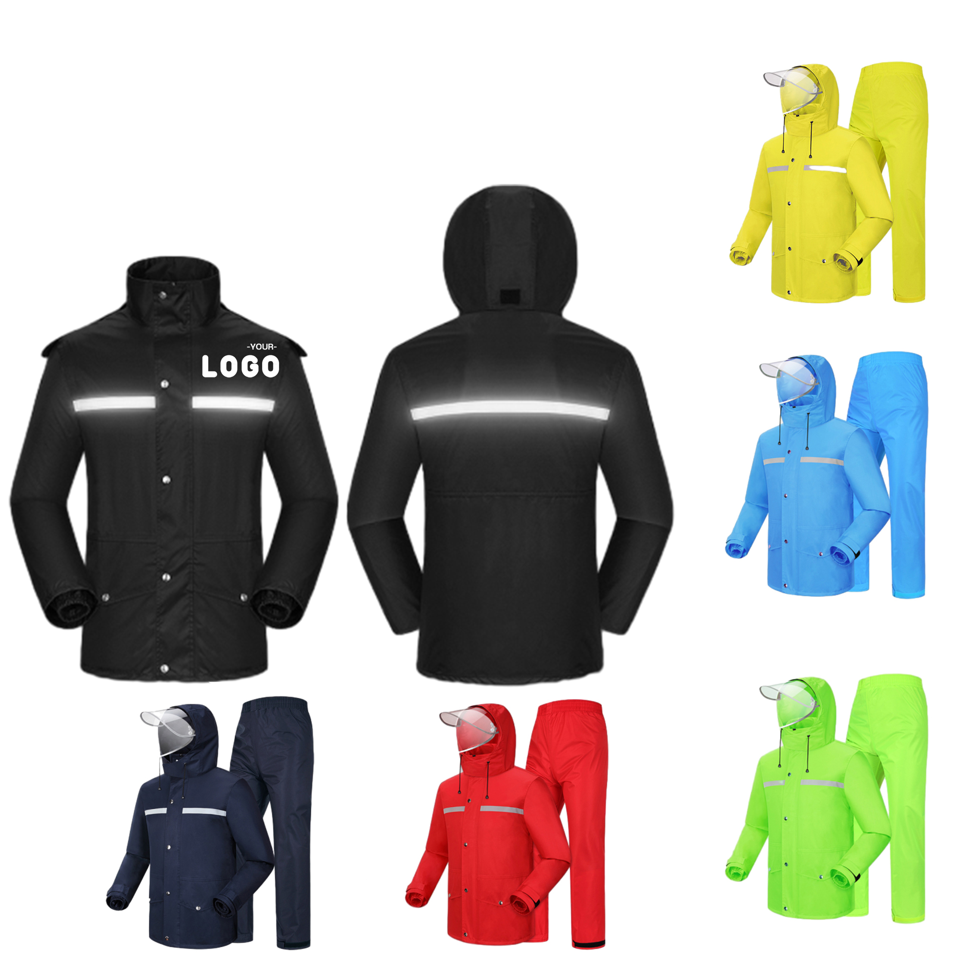 Waterproof Outdoor Rainwear Set Jacket and Trousers 3