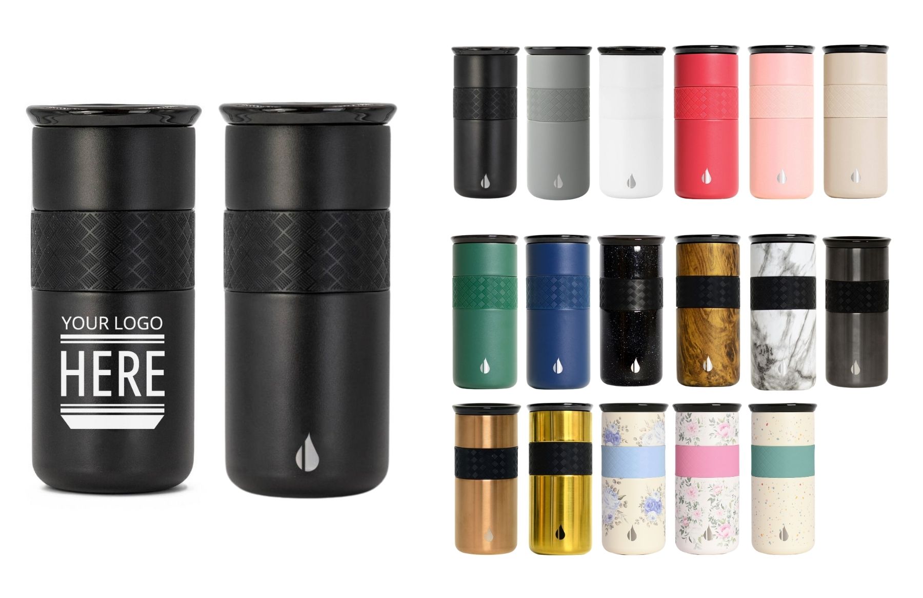 Elemental® Artisan 16oz Stainless Steel Tumbler with Ceramic Lid