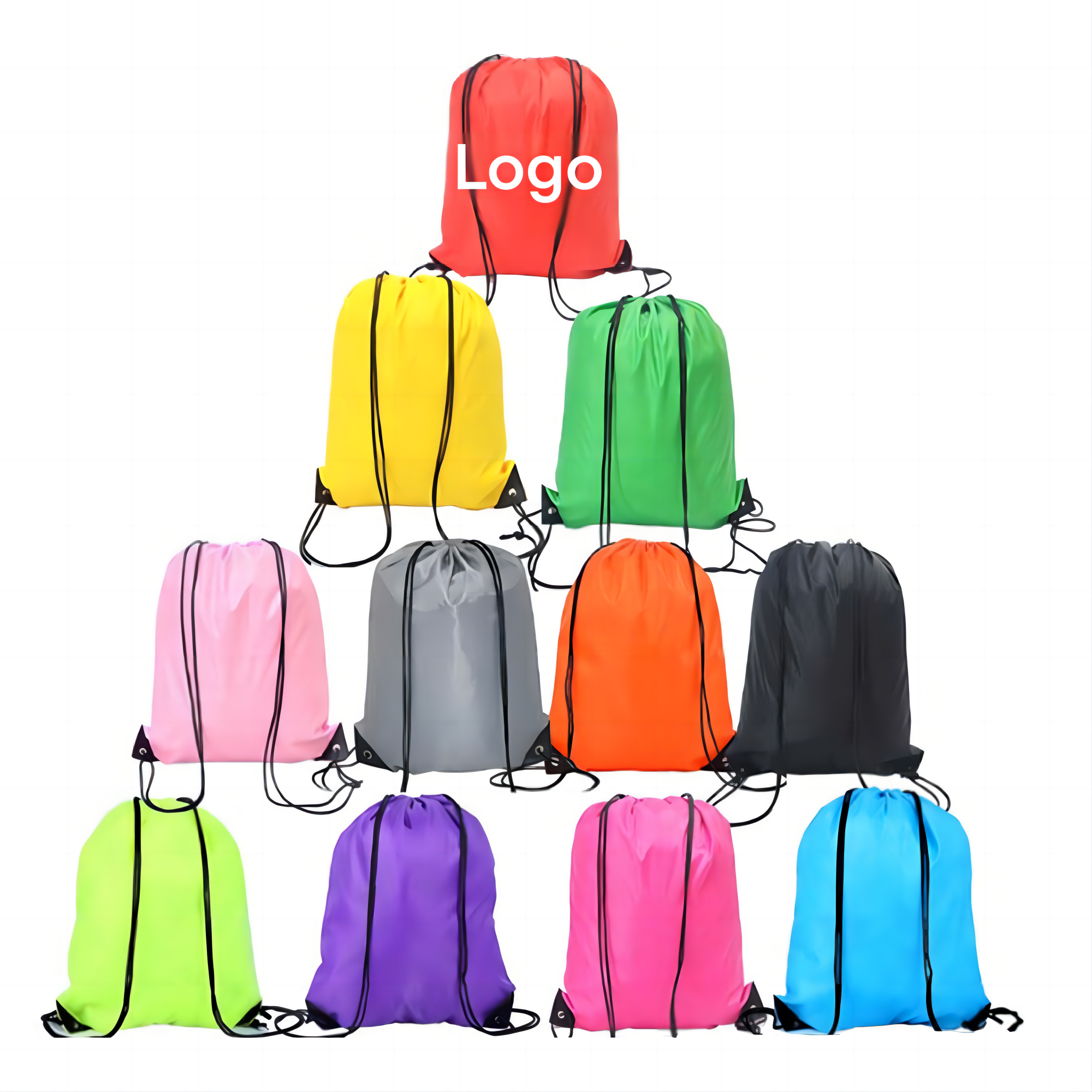 Polyester Drawstring Bag MOQ100PCS