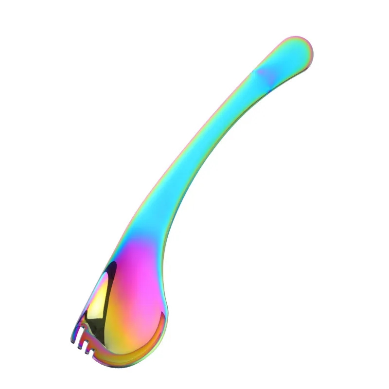 2 In 1 Bend Handle Spork Soup Tableware 18