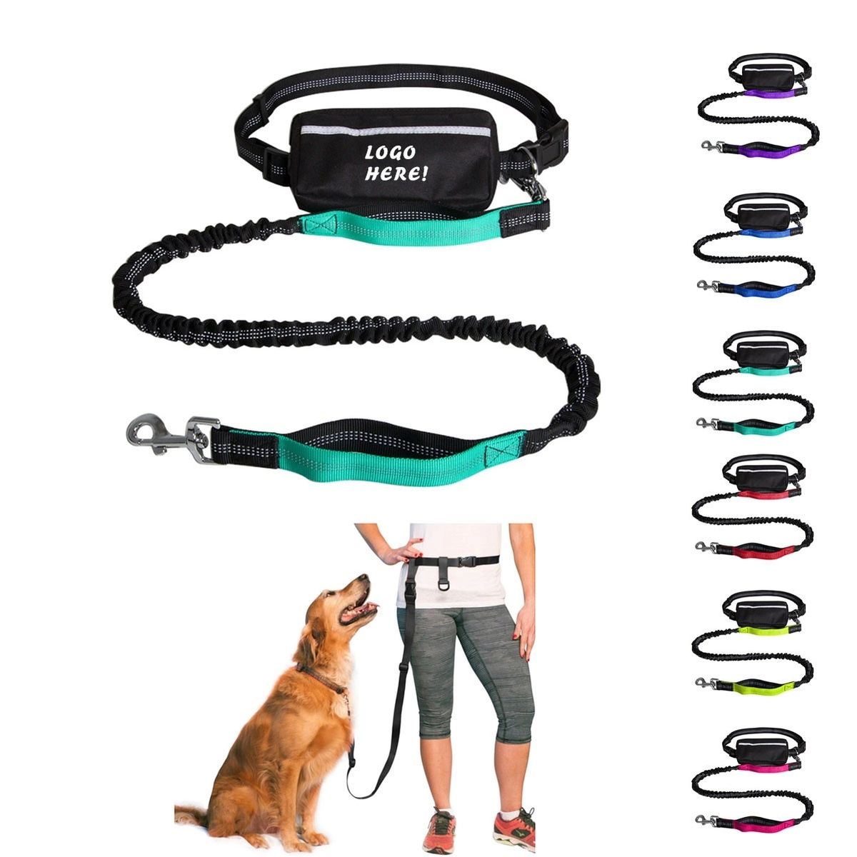 Hands-free Dog Leash Sports Fanny Pack / Waist Bag