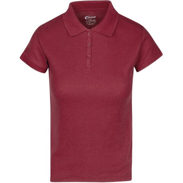 Juniors' Polo Uniform Shirts - Burgundy Size Medium 3