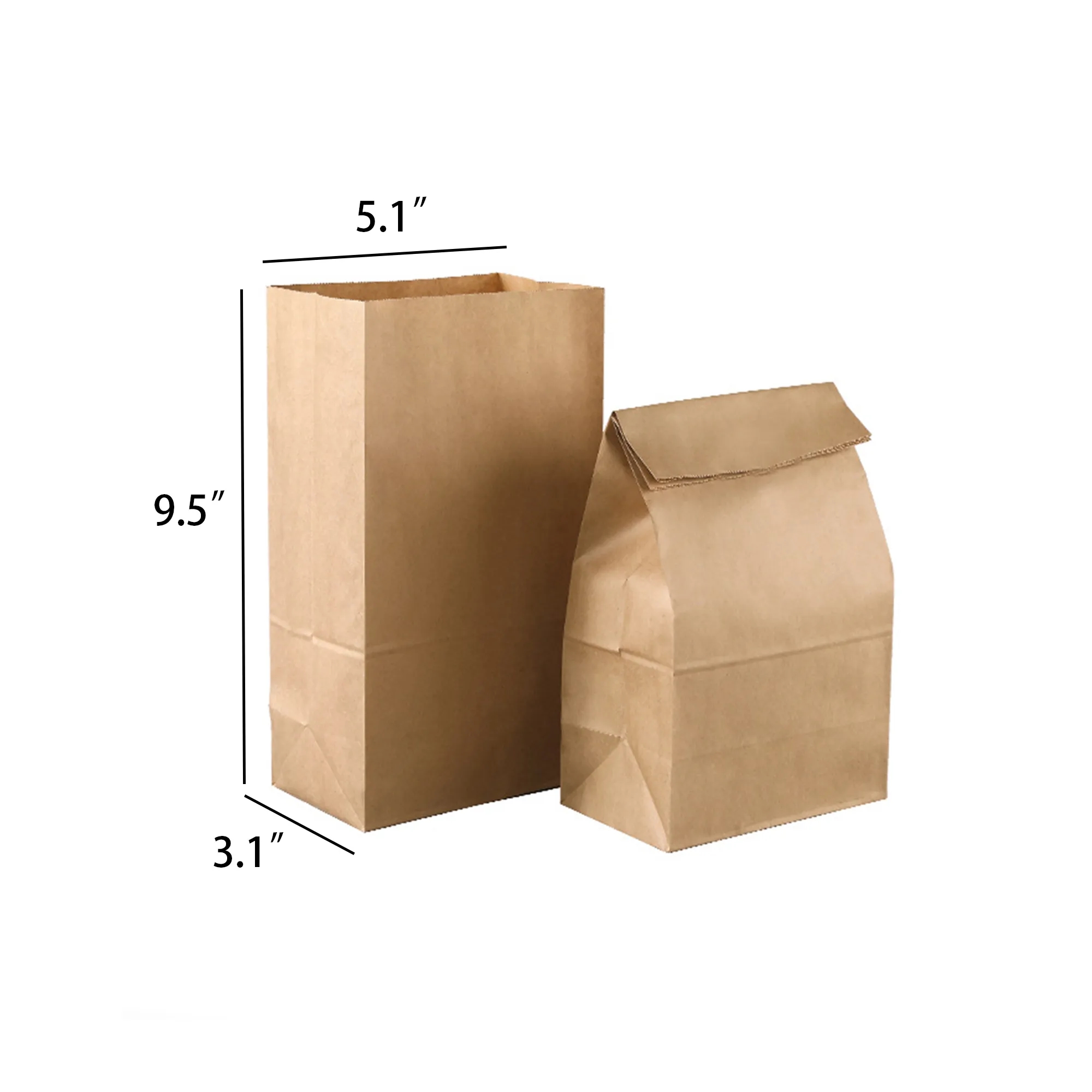 MOQ100 Food Packaging Snack Kraft Paper Bag 7
