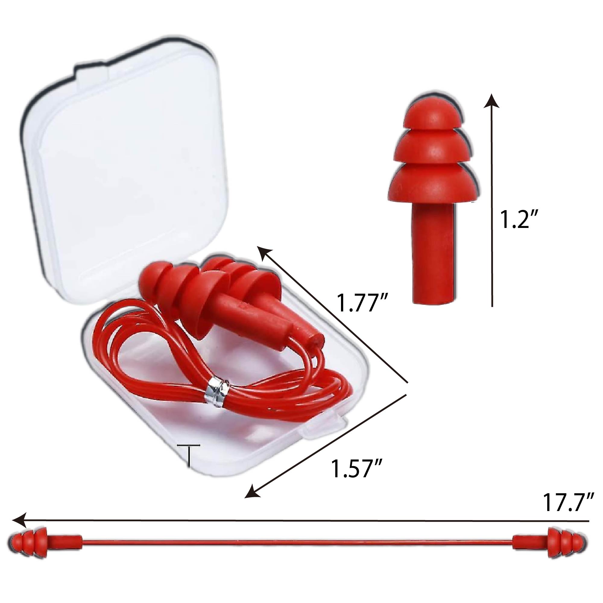 Earplugs Reusable Silicone Ear Plugs In Storage Cases 5