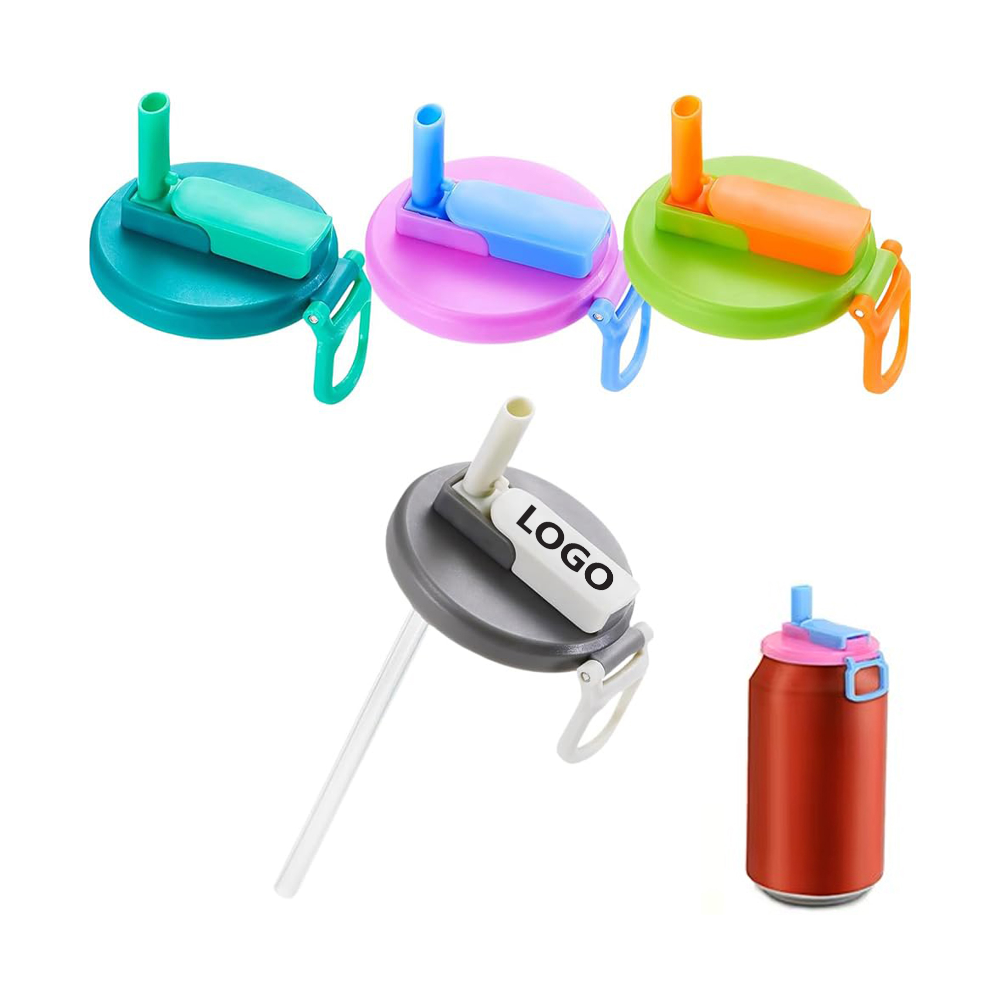 Soda Can Covers with Silicone straw 4